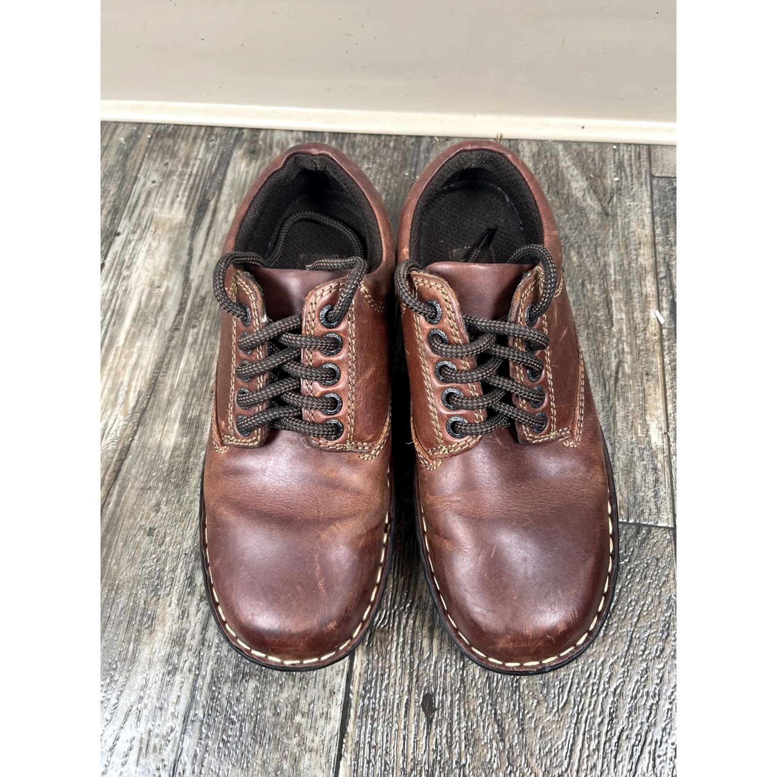 Eastland EASTLAND Shoes Womens 6M Leather Oxford Dress Brown 3585-18 Y2K Flat Loafer Comfort Brown Women Size M / US 6-8 / IT 42-44 - 2 Thumbnail
