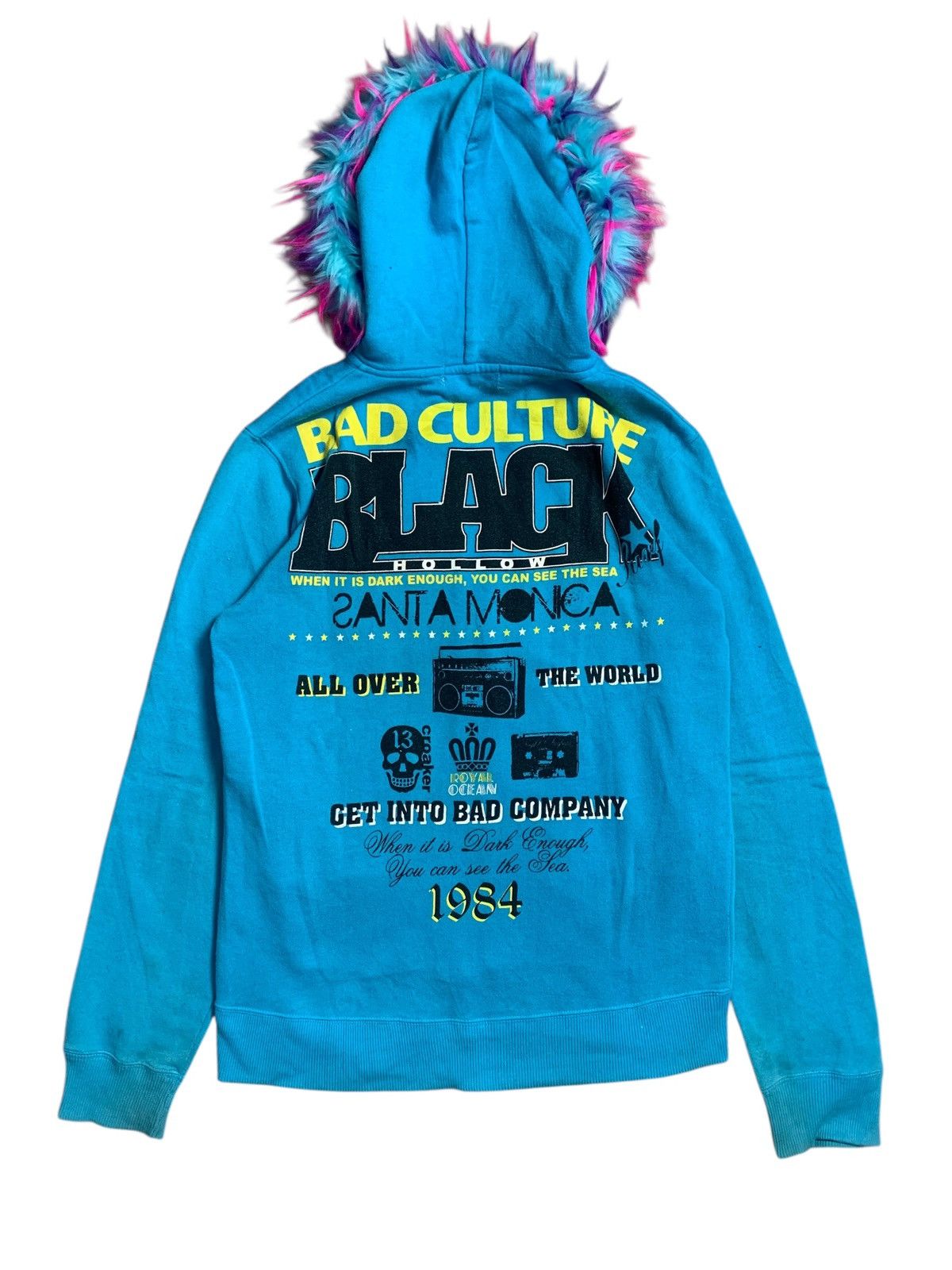 Hysteric Glamour BAD CULTURE SURF SKULL POEM FUR ZIP HOODIE IFSIX LGB STYLE Size US L / EU 52-54 / 3 - 2 Thumbnail