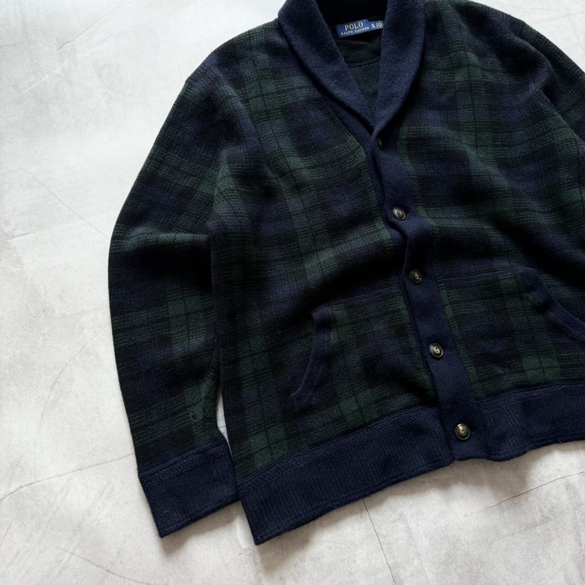 Ralph Lauren Polo Ralph Lauren Wool Checkered Green/Blue Cardigan RRL Size US XL / EU 56 / 4 - 2 Thumbnail