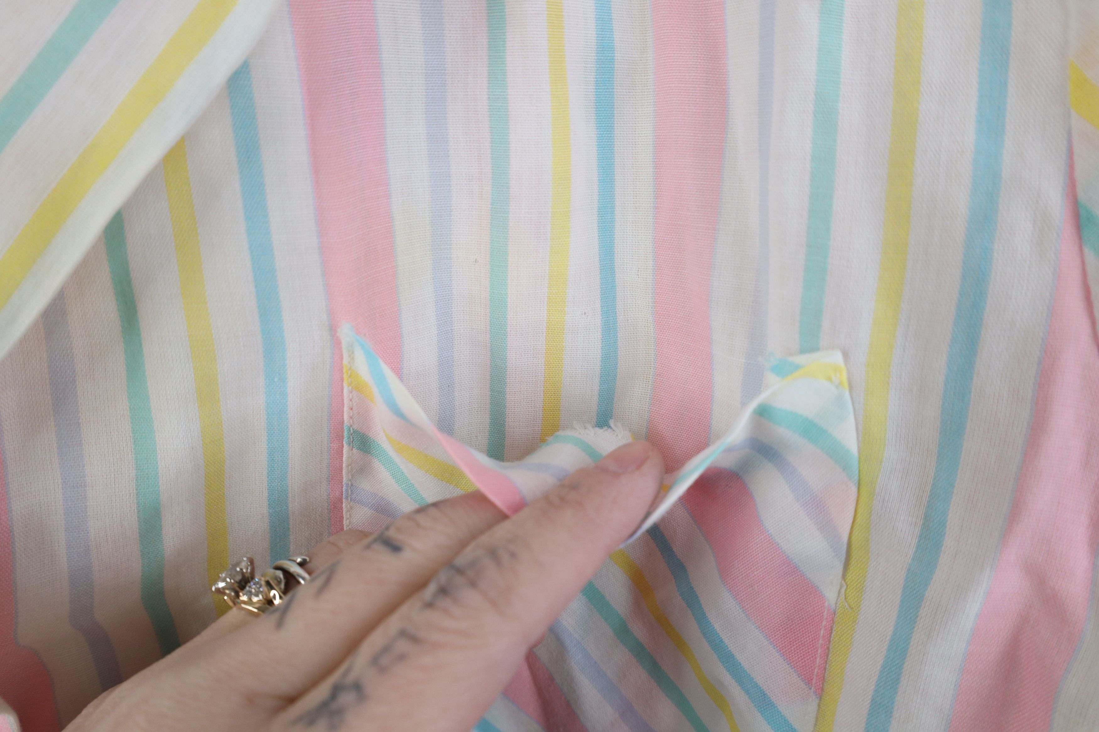 Vintage Vintage 70s 80s Streetwear Rainbow Striped Button Shirt Size S / US 4 / IT 40 - 10 Thumbnail