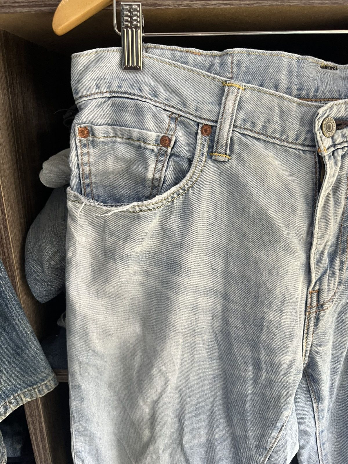Levi's 🔥Vintage Levis 502 Distressed Denim Size US 35 - 7 Thumbnail