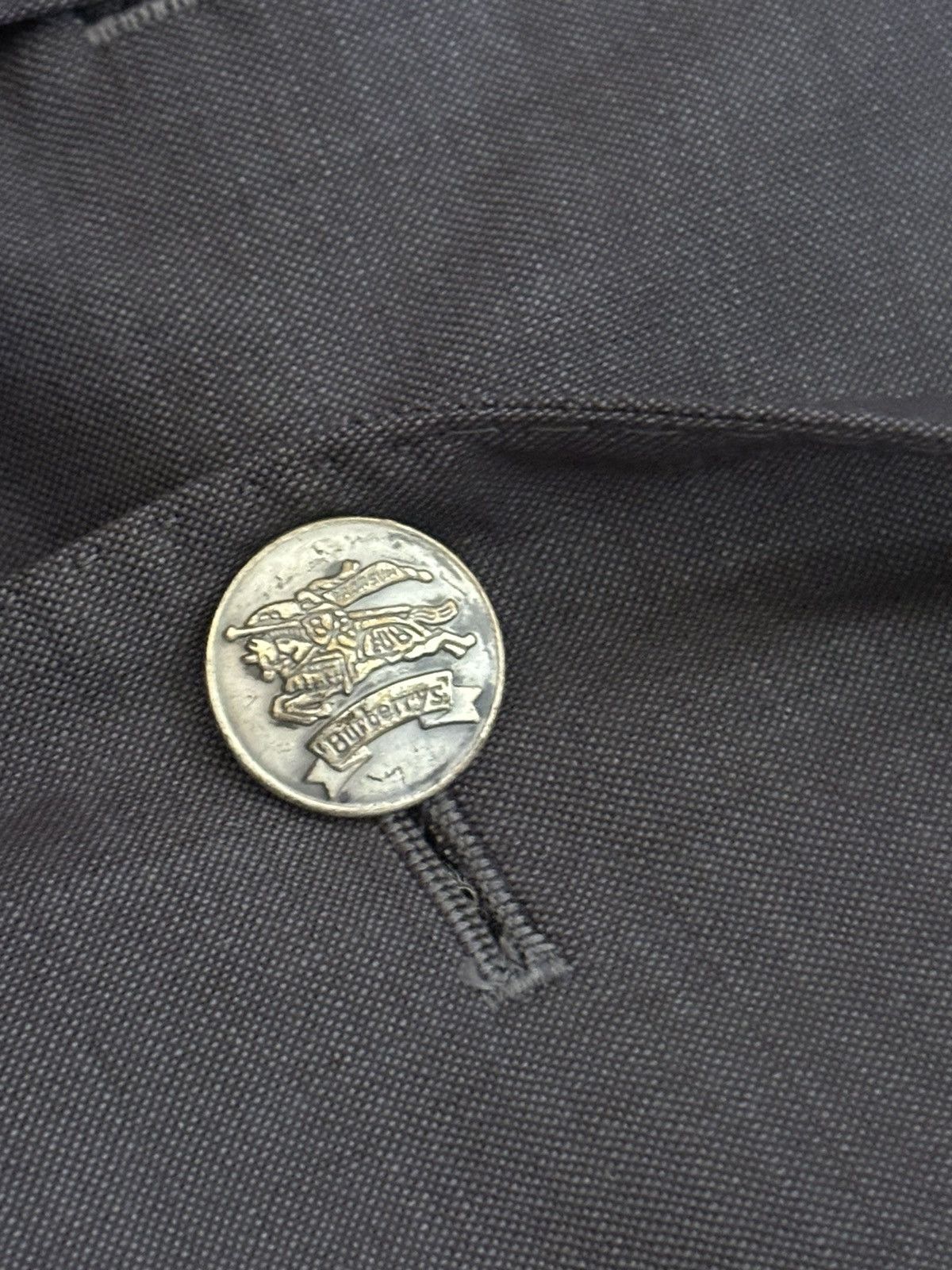 Burberry Burberrys Cross Button Full Suit Grey Size 36S - 4 Thumbnail