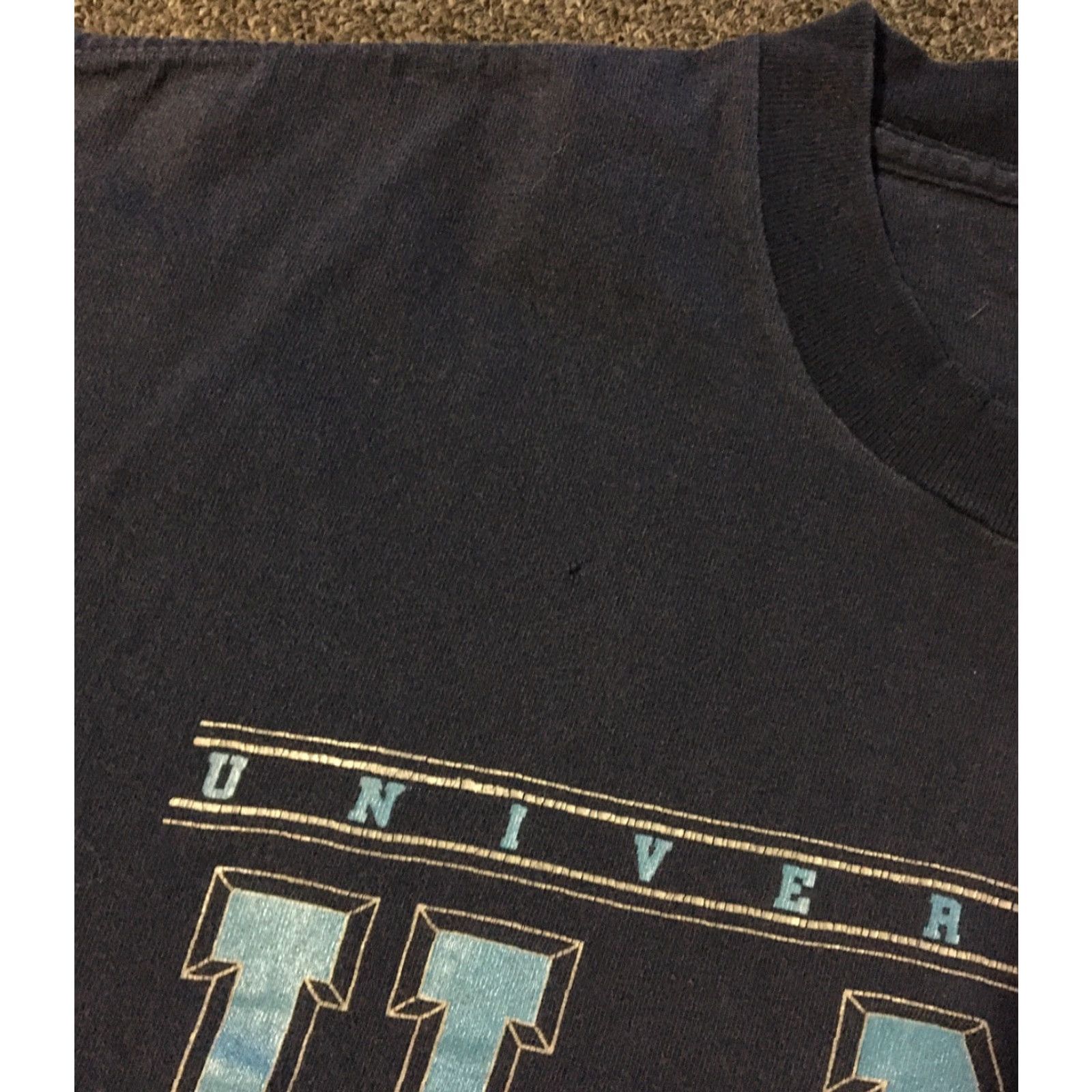 Vintage VINTAGE UNC 90s University Football Track Shirt 2XL Blue Mens Short Sleeve Spellout Striped USA Retro Fan Sports Shirt Size US XXL / EU 58 / 5 - 5 Thumbnail