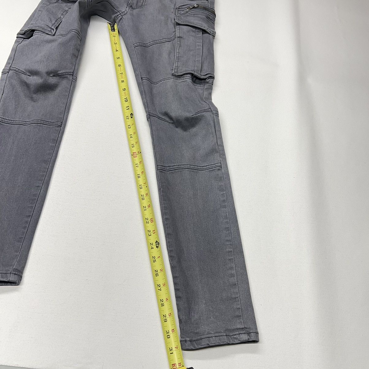 Other Copper Rivet Jeans Grey Skinny Moto Cargo Pocket Denim Size US 30 / EU 46 - 20 Thumbnail