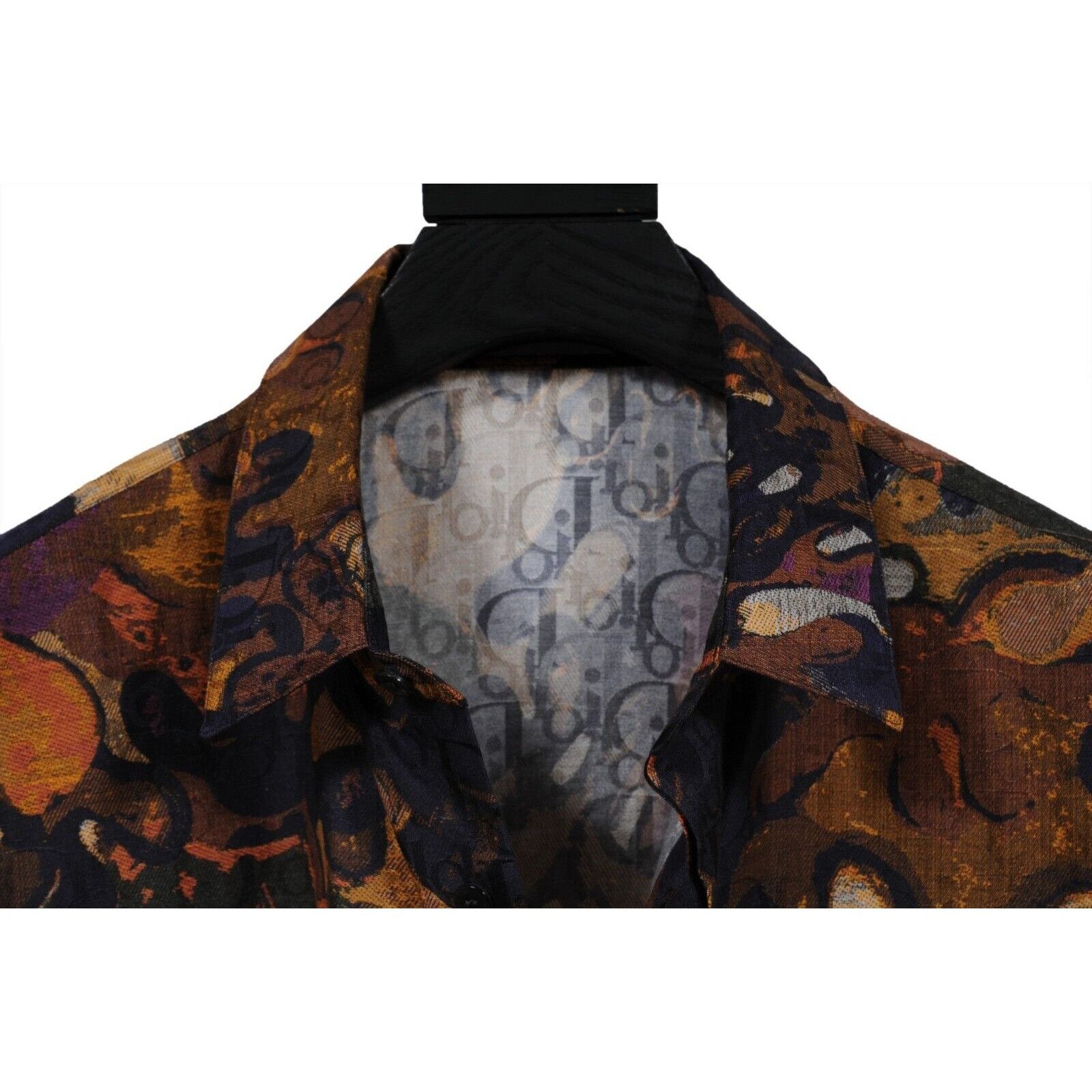 Dior Peter Doig Camo Oblique Button Down Shirt 41 Size US M / EU 48-50 / 2 - 7 Thumbnail