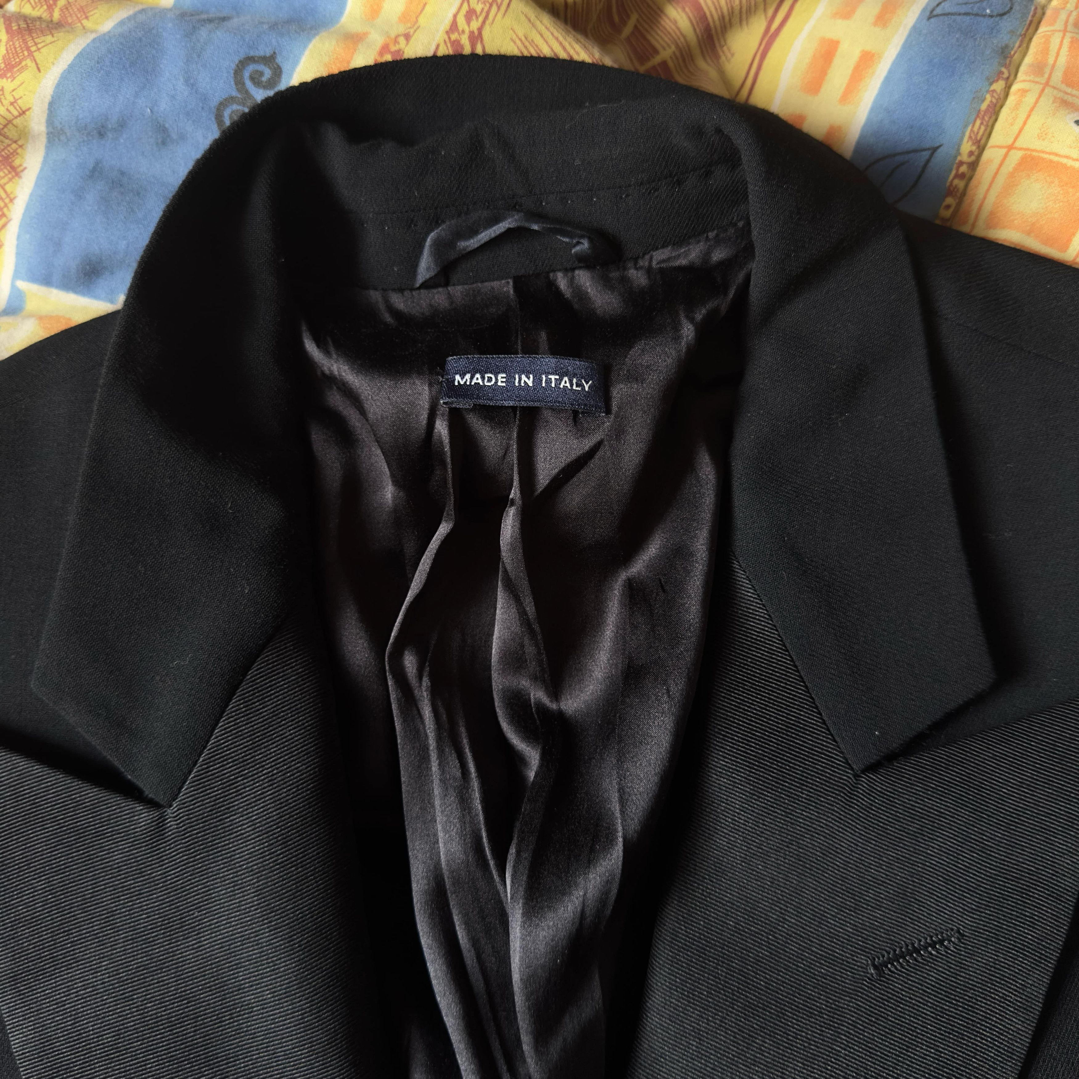 Giorgio Armani Giorgio Armani Classico Black Blazer Silk Wool Jacket Size 48R - 8 Thumbnail