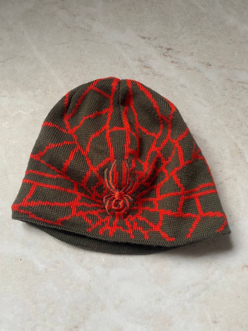 Japanese Brand Vintage Spyder Web over print Y2K Beanie Hat Size ONE SIZE - 1 Thumbnail