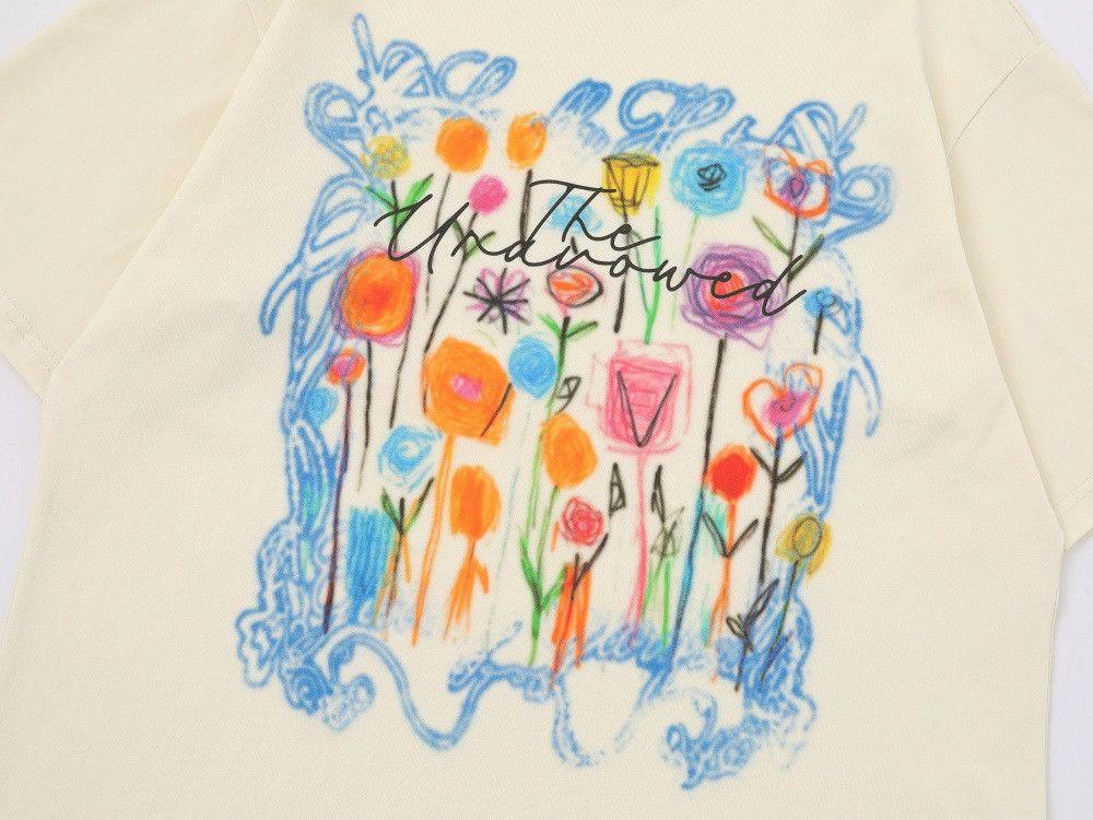 Japanese Brand Casual loose men's floral graffiti short-sleeved t-shirt Size US 32 / EU 48 - 4 Thumbnail
