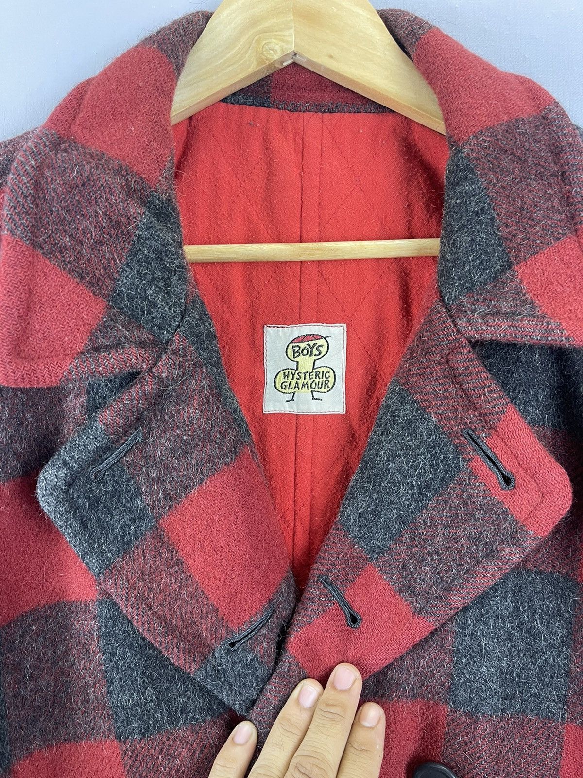 Hysteric Glamour 90s HYSTERIC GLAMOUR BOYS Red Tartan Wool Jacket Size US L / EU 52-54 / 3 - 8 Thumbnail