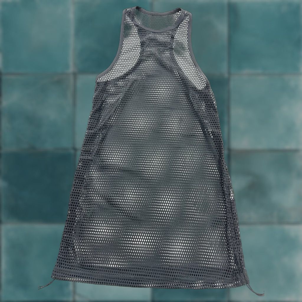 Nike Cover Up Dress Womens Small Black Mesh Swim Beach