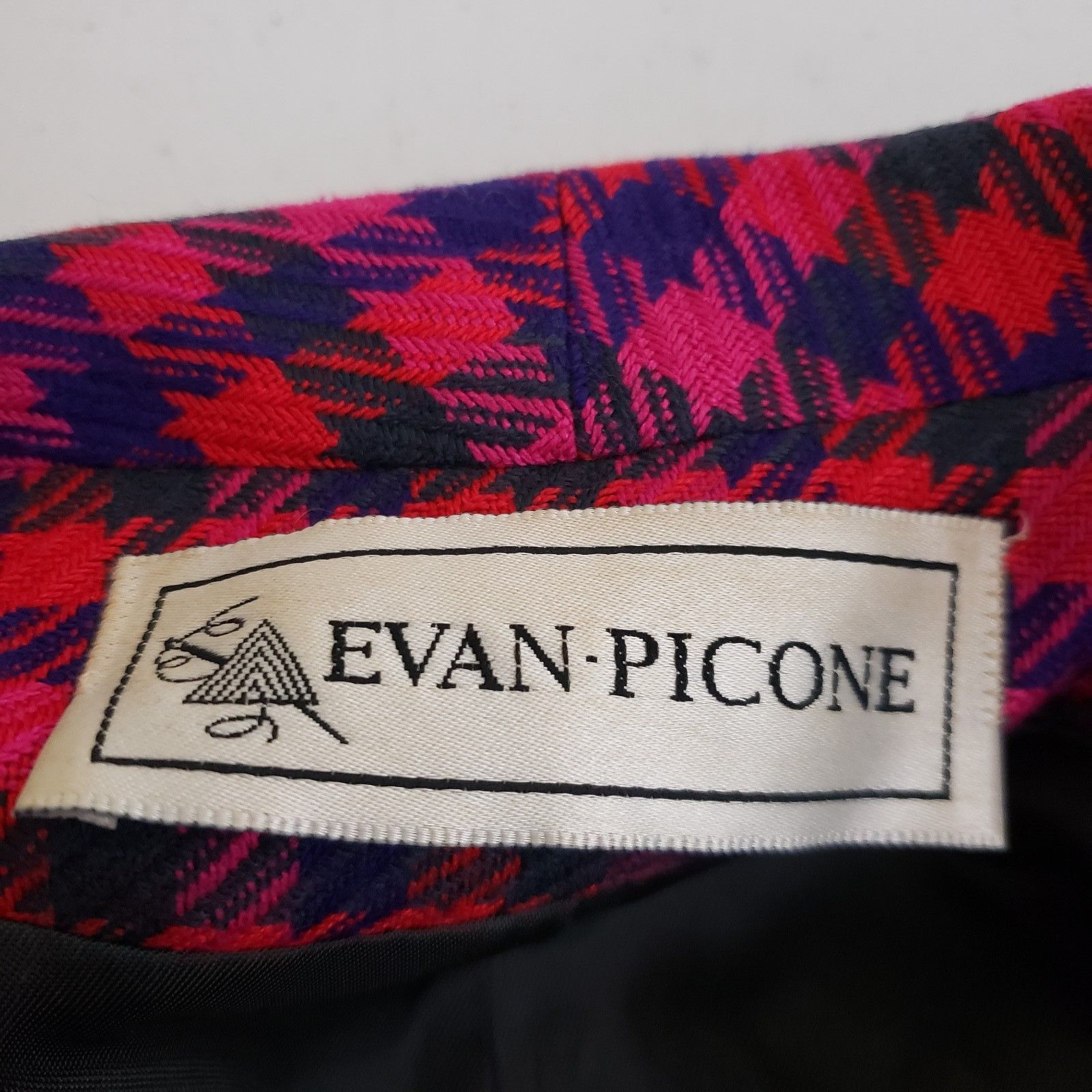 Evan Picone Evan Picone Houndstooth Wool Plaid Blazer Jacket Skirt Suit Size XXL / US 16-18 / IT 52-54 - 12 Thumbnail