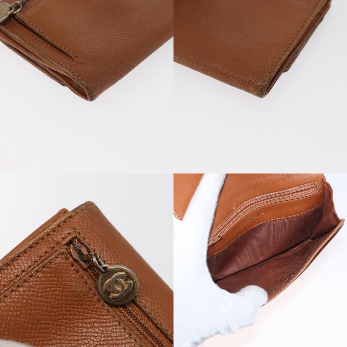 Chanel Chanel Wallet Caviar Skin Brown Gold CC Size ONE SIZE - 6 Thumbnail