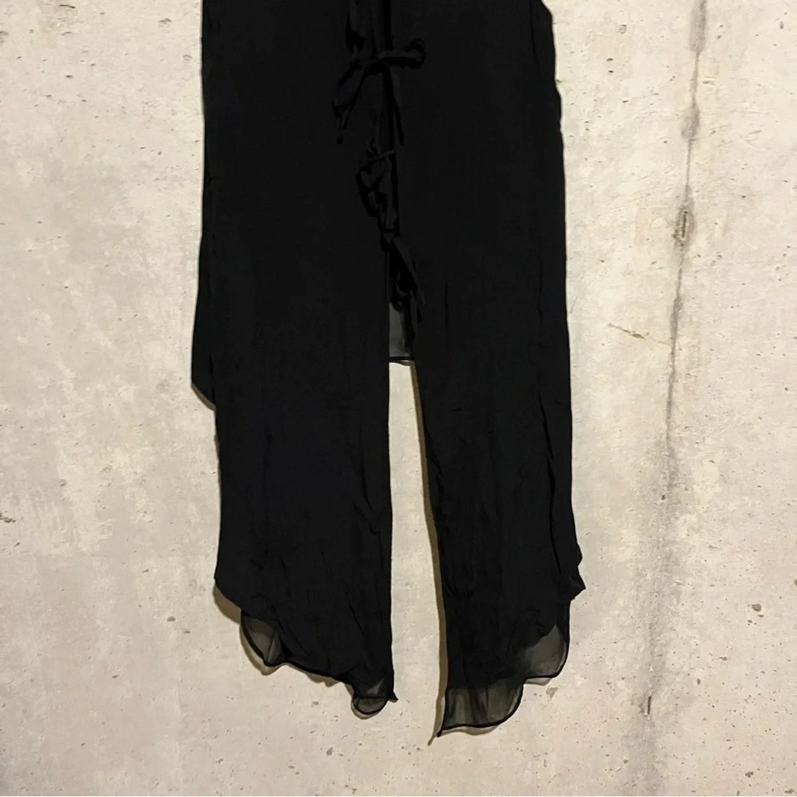 Miss Me Miss Me Black Tie Up Open Back Beaded Tank Top Sz M - NWT Size M / US 6-8 / IT 42-44 - 10 Thumbnail
