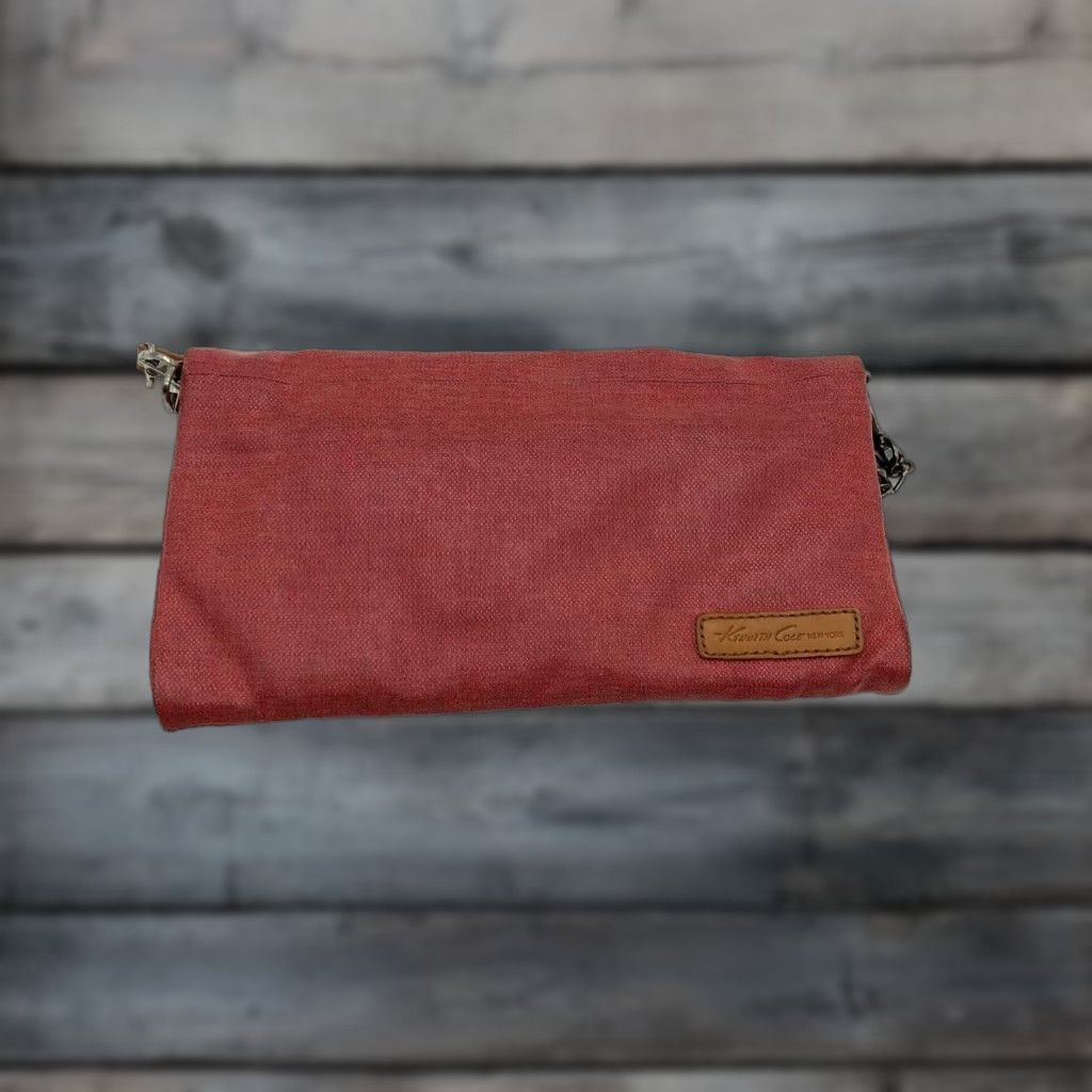 Kenneth Cole KENNETH COLE Crossbody Bag Women's Mini Leather Red Brick Wristlet Chain Purse Size ONE SIZE - 1 Thumbnail