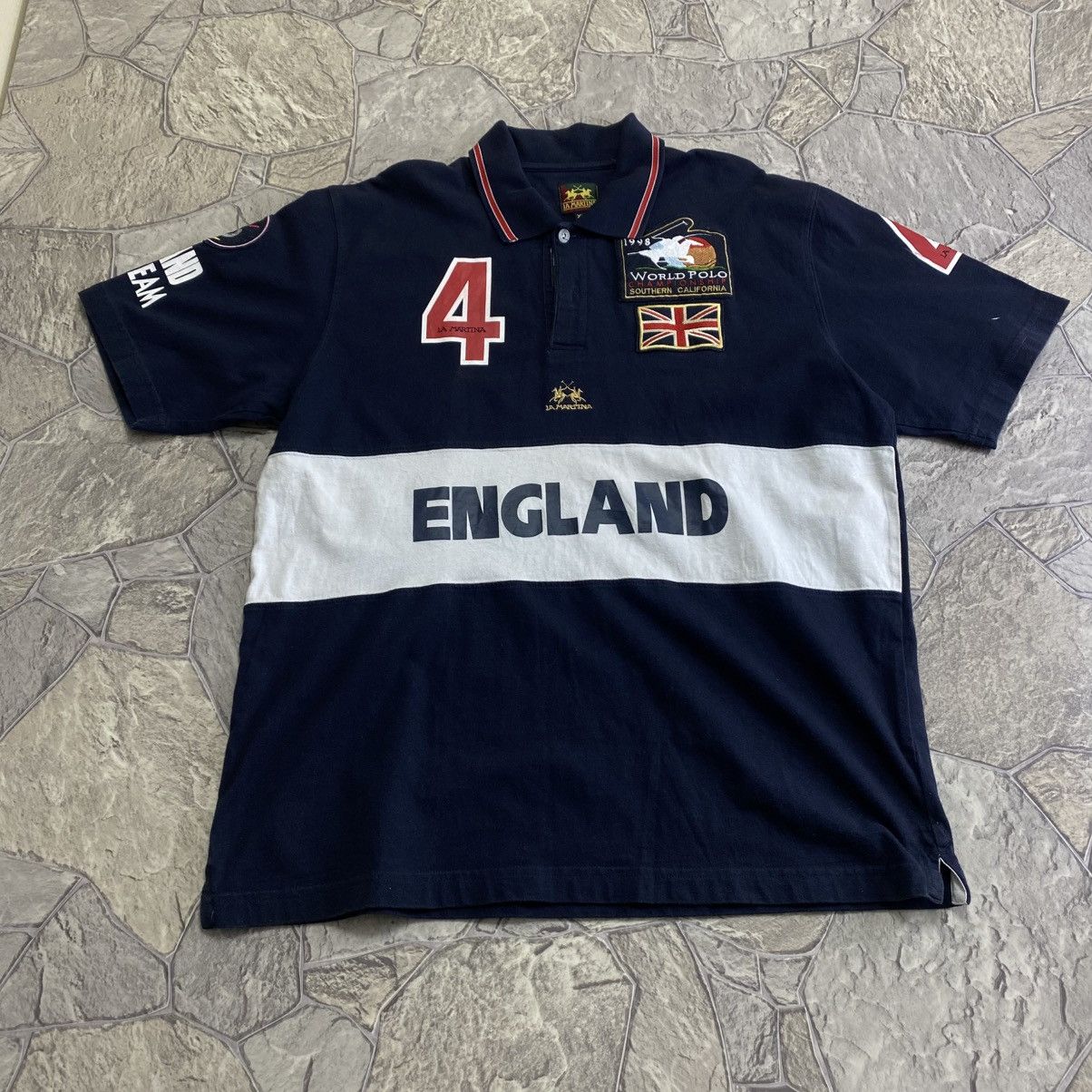 La Martina La Martina Vintage England Polo T-Shirt Size US XL / EU 56 / 4 - 1 Thumbnail