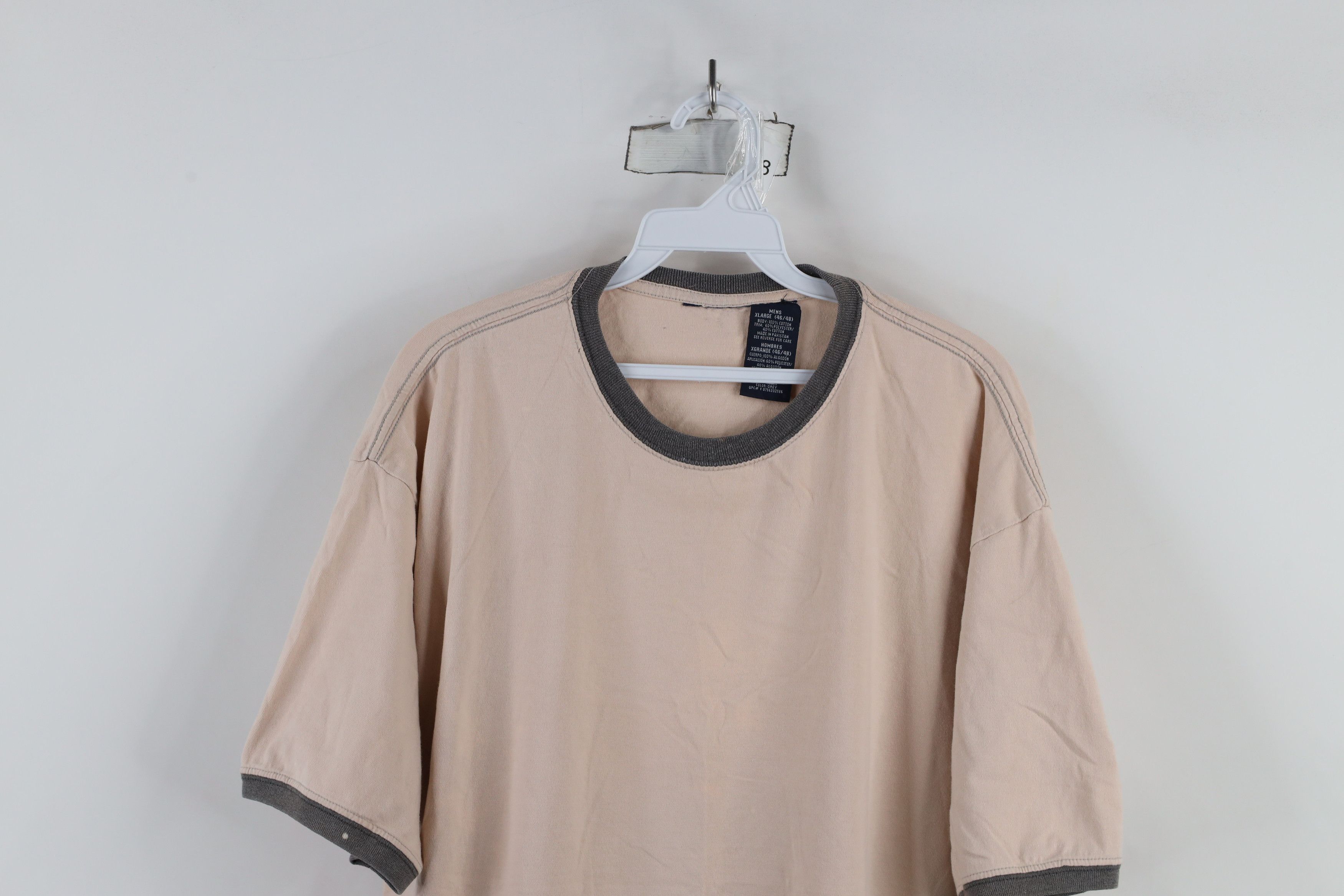 Vintage Vintage 90s Streetwear Short Sleeve Ringer T-Shirt Beige Size US XL / EU 56 / 4 - 2 Thumbnail