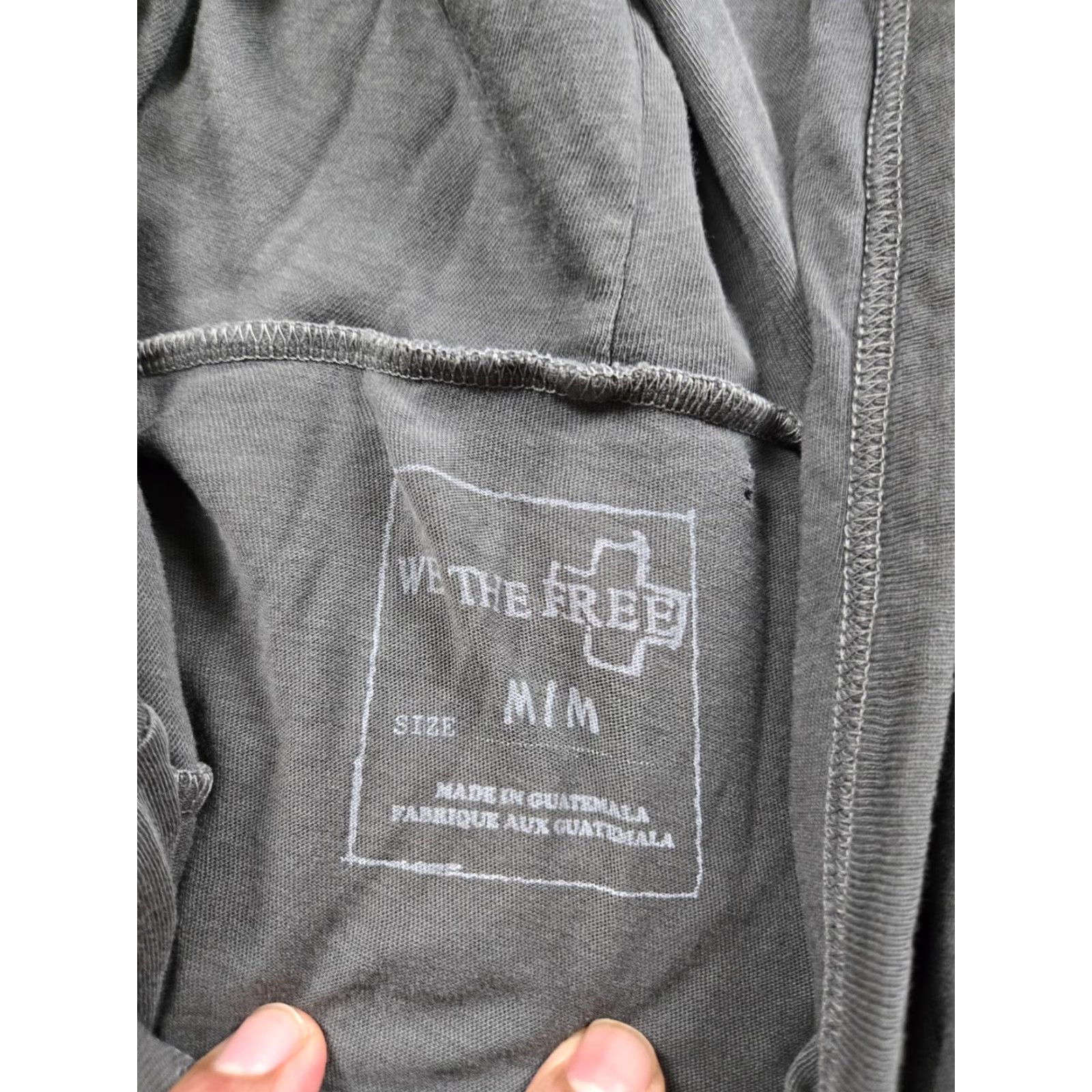 Vintage We The Free Shirt Womens Medium Gray Hooded Long Sleeve Open Front Lightweight Size M / US 6-8 / IT 42-44 - 4 Thumbnail