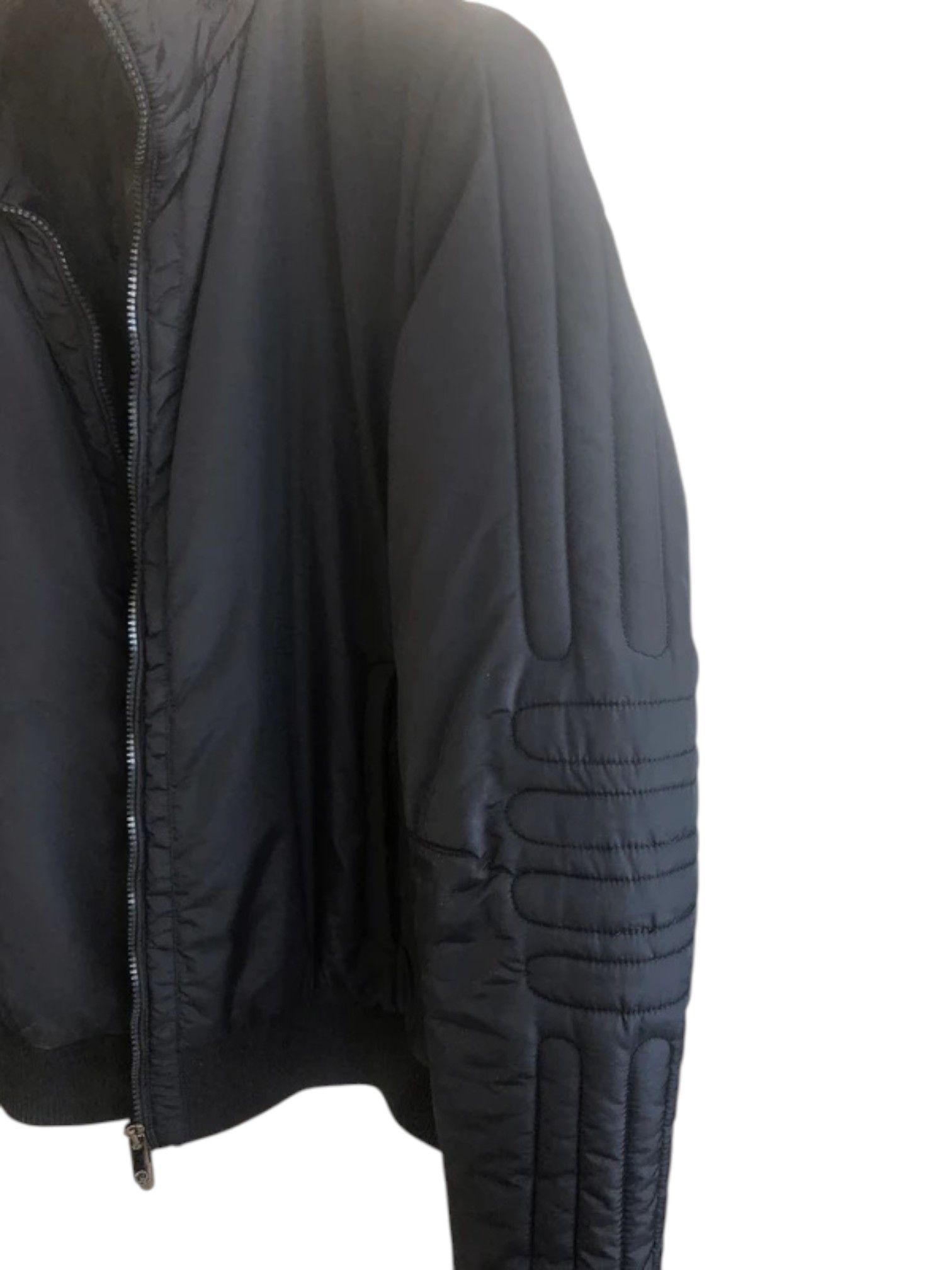 Dirk Bikkembergs Bikkembergs Padded Moto Bomber Jacket – Black Size US L / EU 52-54 / 3 - 8 Thumbnail