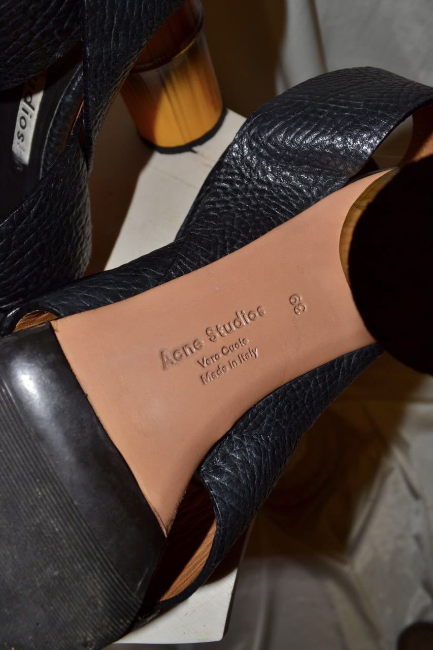 Acne Studios Vintage archive Acne Studios bamboo leather heels Size US 9 / IT 39 - 6 Thumbnail
