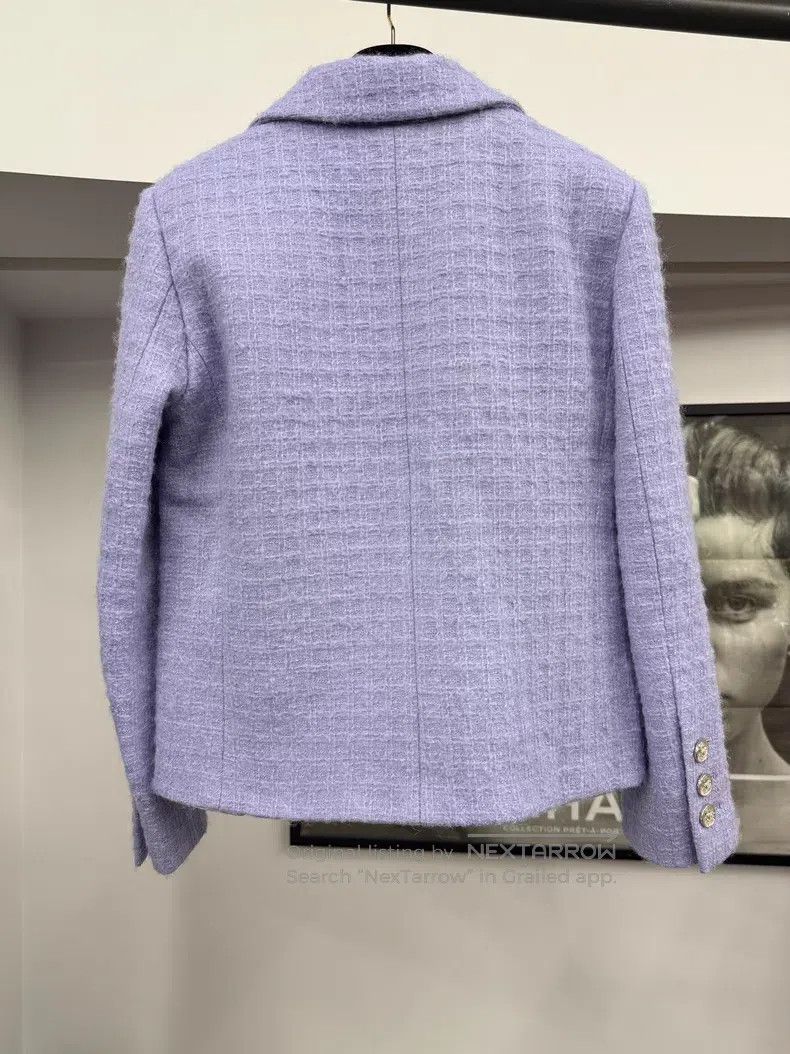 Chanel Chanel Taro purple lapel double-breasted jacket Size XS / US 0-2 / IT 36-38 - 3 Thumbnail