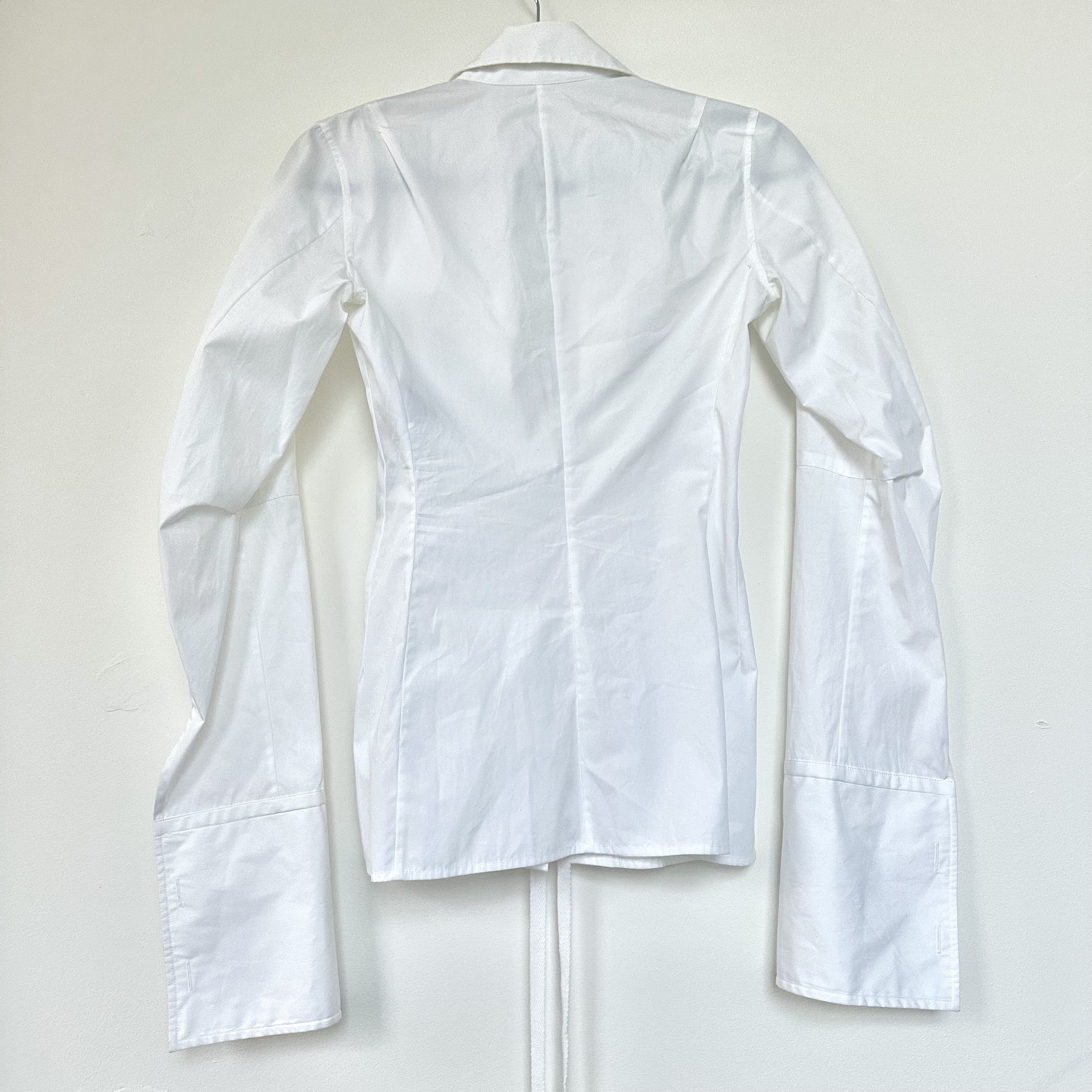 Ann Demeulemeester Ann Demeulemeester White Linsey Shirt Size XS / US 0-2 / IT 36-38 - 6 Thumbnail
