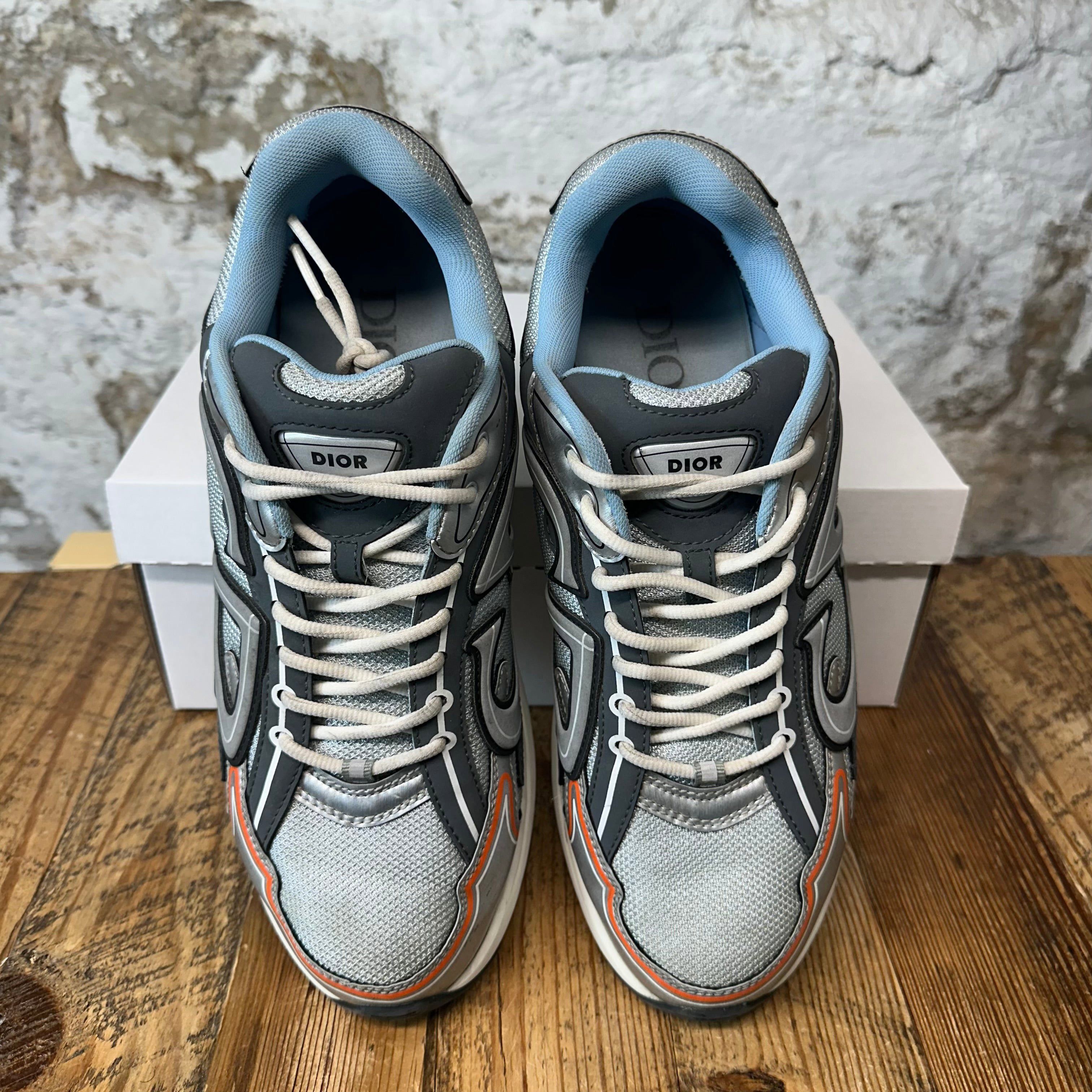 Dior Dior B30 Blue Grey Silver Sneaker Sz 12 (45) Size US 12 / EU 45 - 3 Thumbnail