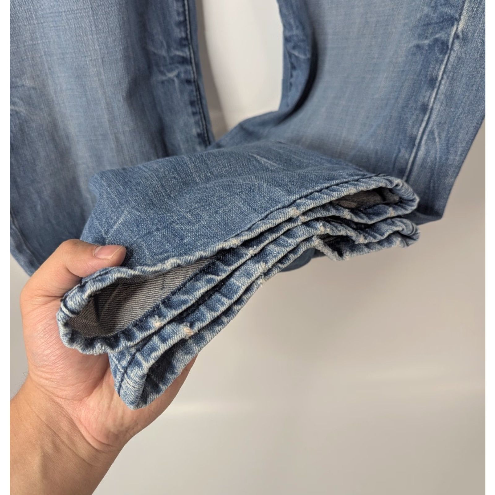 ESPIRIT Moonshine Spirit Jeans Men's Blue Bootcut Denim 38x32 Regular Inseam 32 Paisley Pattern Spirit Brand Gunnie? (Oops: need to be careful) Size US 38 / EU 54 - 4 Thumbnail