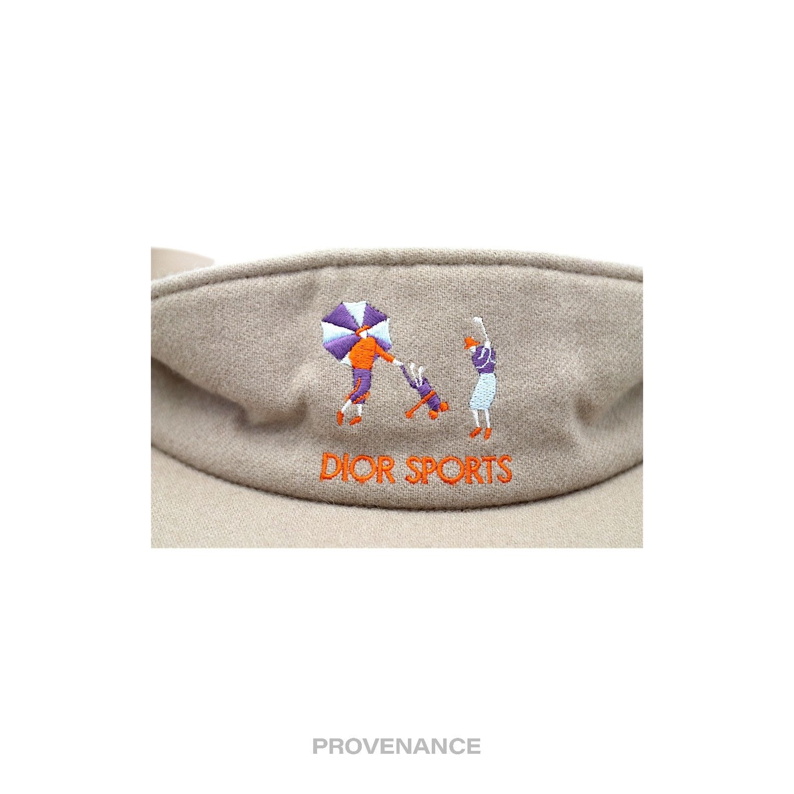 Dior 🔴 Dior Sports Golf Embroidered Visor - Sand Size ONE SIZE - 6 Thumbnail