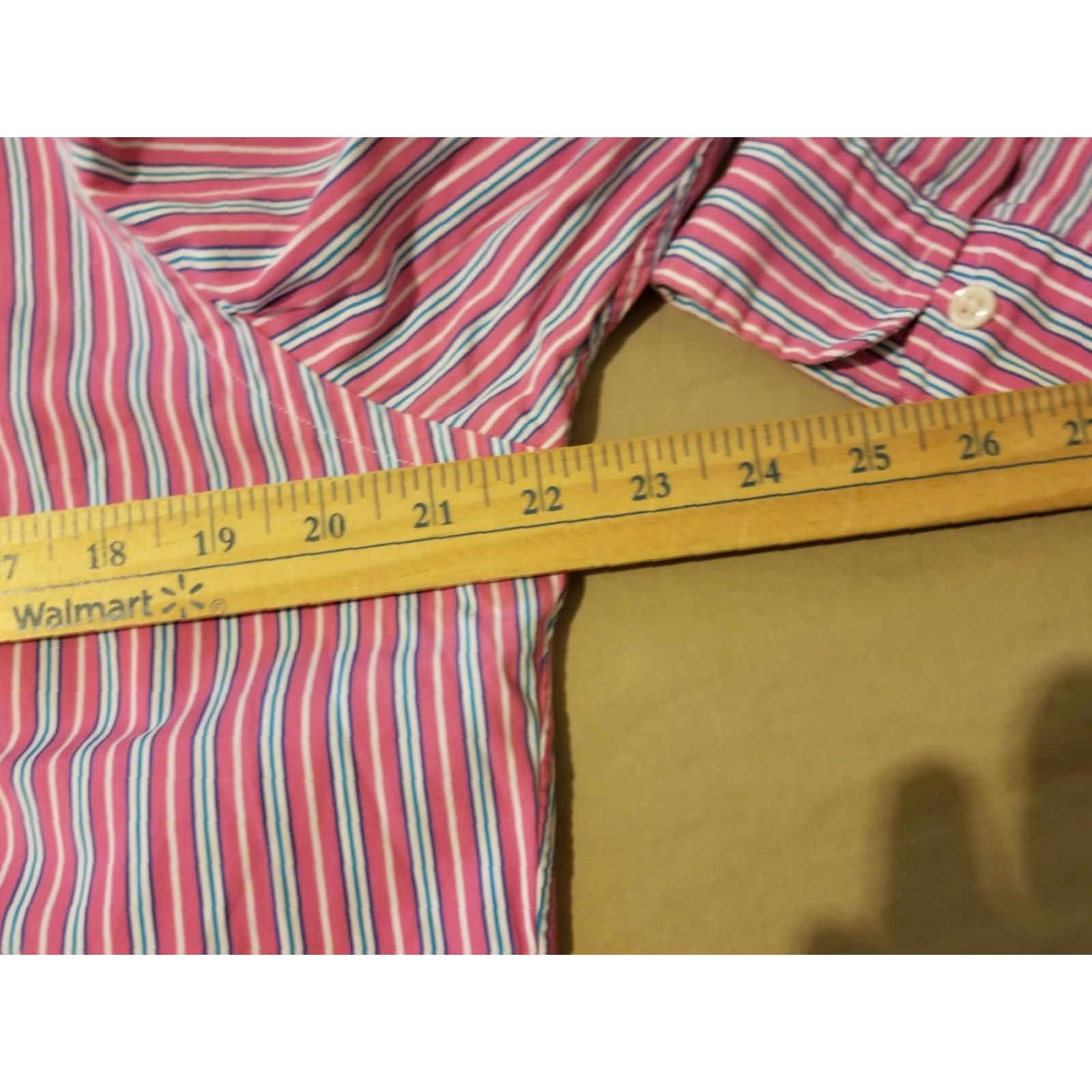 Polo Ralph Lauren Polo Ralph Lauren Dress Shirt Mens Medium Cotton Pink Button Shirt Size 40R - 4 Thumbnail