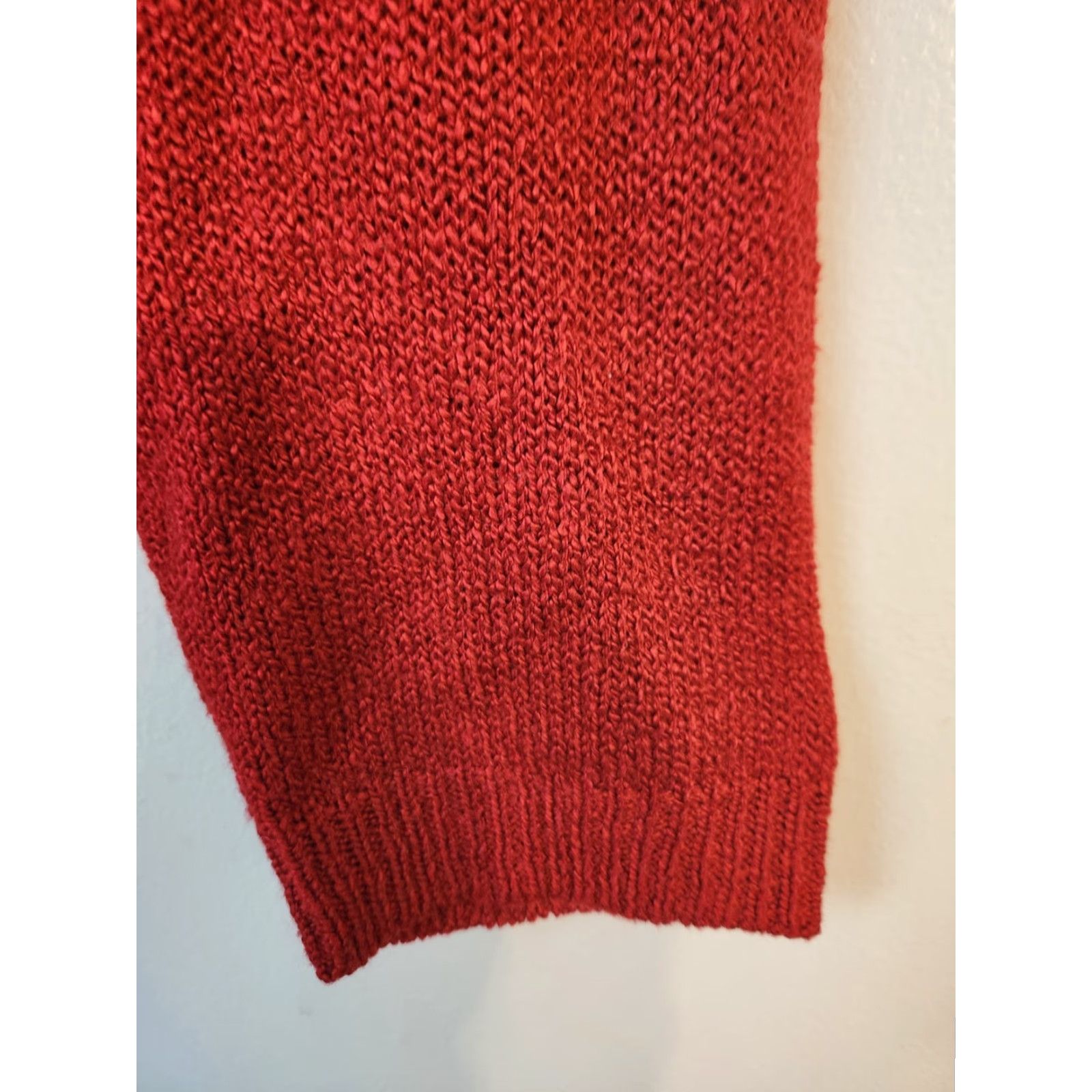 Avenue Avenue Sweater Shirt Tunic 2X Plus Red Crew Neck Long Sleeve Winter Fall Size XXL / US 16-18 / IT 52-54 - 3 Thumbnail