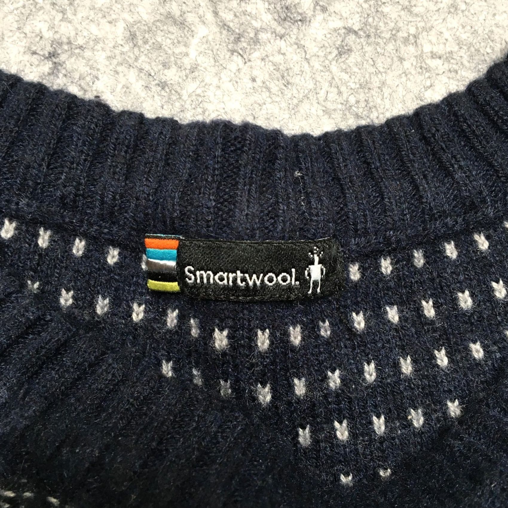 Smartwool SmartWool Sweater Mens 3XL Navy Merino Wool Blend Crewneck Textured SW010949 Geometric Knit Long Sleeve Pullover Crew Neck Mens Blue Size US XXL / EU 58 / 5 - 4 Thumbnail