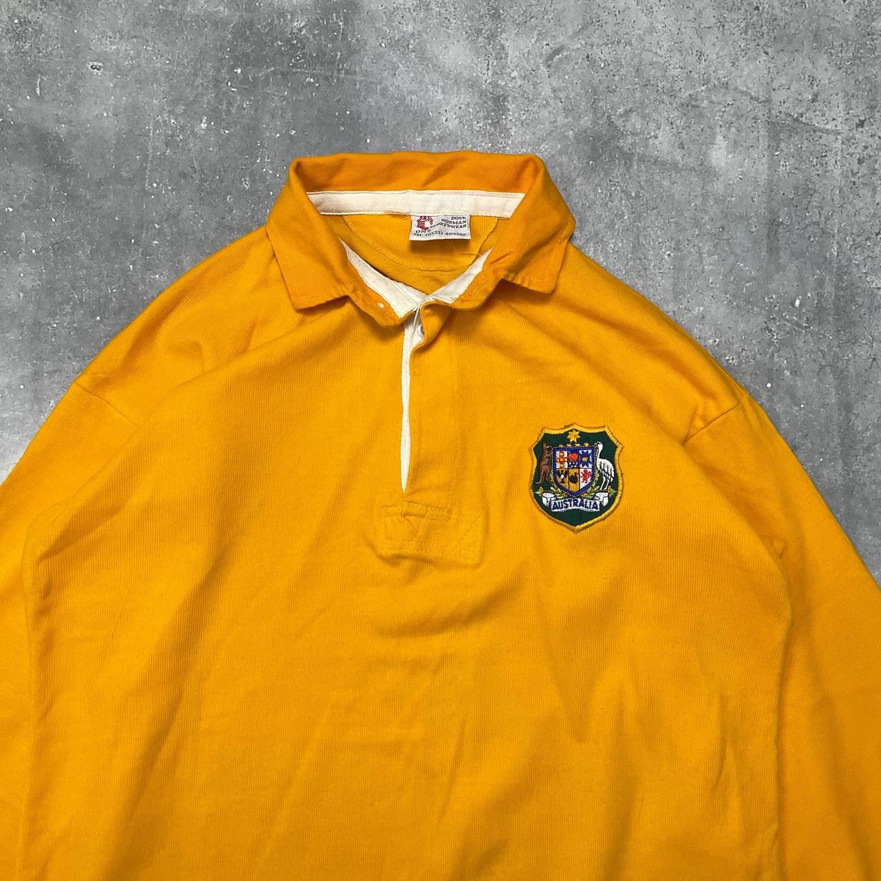 Vintage 90s Australia Rugby DNS Long Sleeve Shirt Yellow