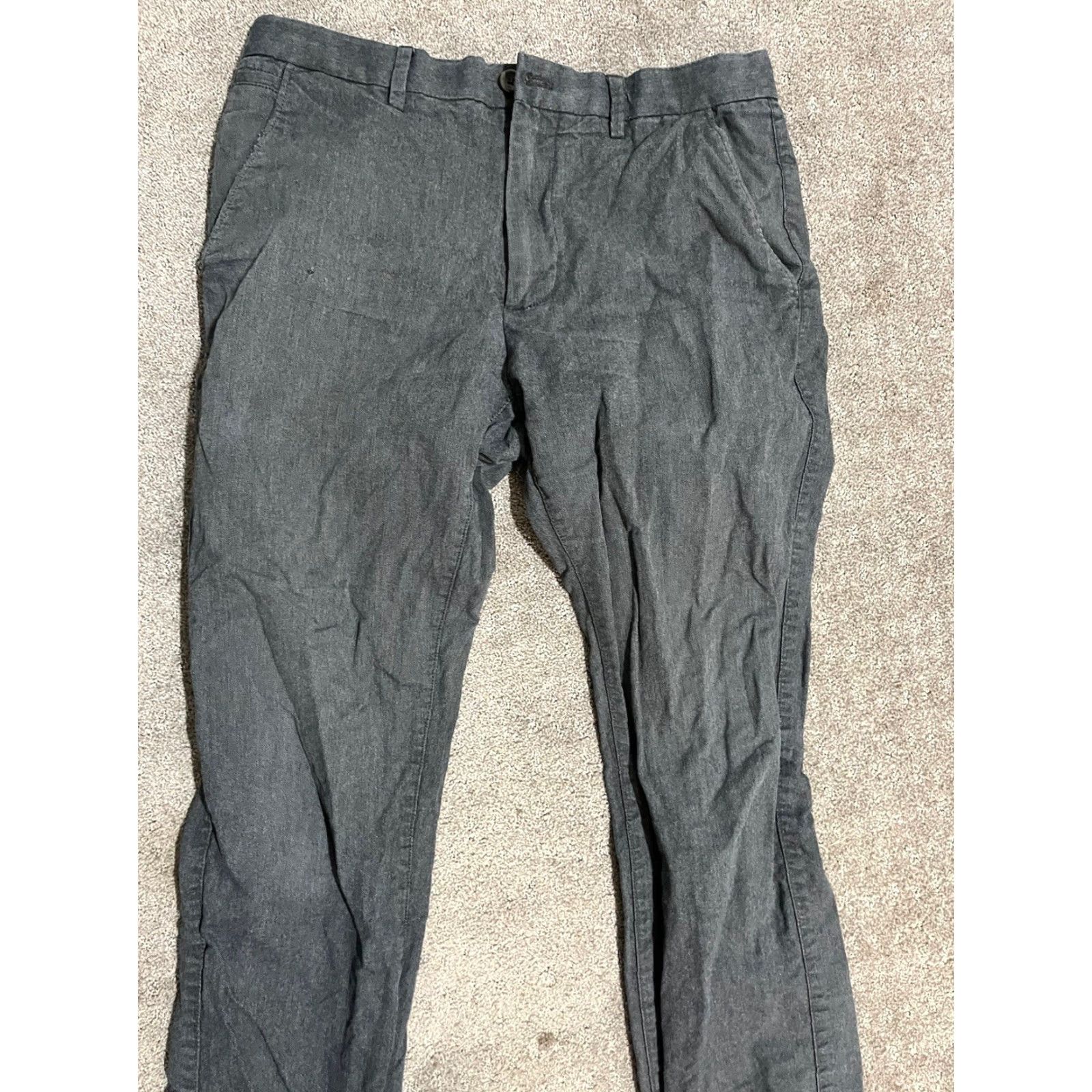 Banana Republic VINTAGE Banana Republic Kentfield Pant Straight Fit Dress Chino Sz 32x32 Gray Size US 32 / EU 48 - 2 Thumbnail
