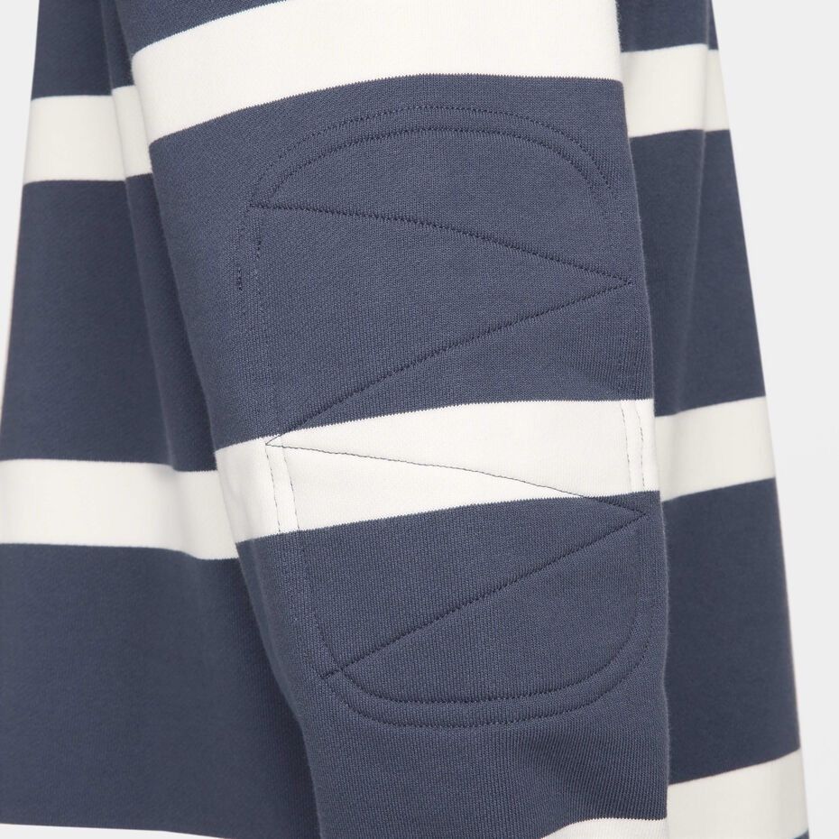 Nike Nike Life Striped Heavyweight Blue White Rugby Shirt Size US L / EU 52-54 / 3 - 6 Thumbnail