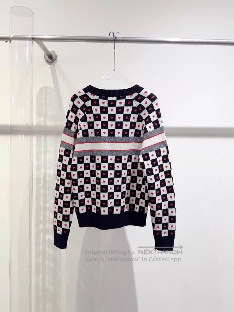 Dior Dior Love checkerboard cashmere sweater Size XXS / US 00 / IT 34 - 5 Thumbnail