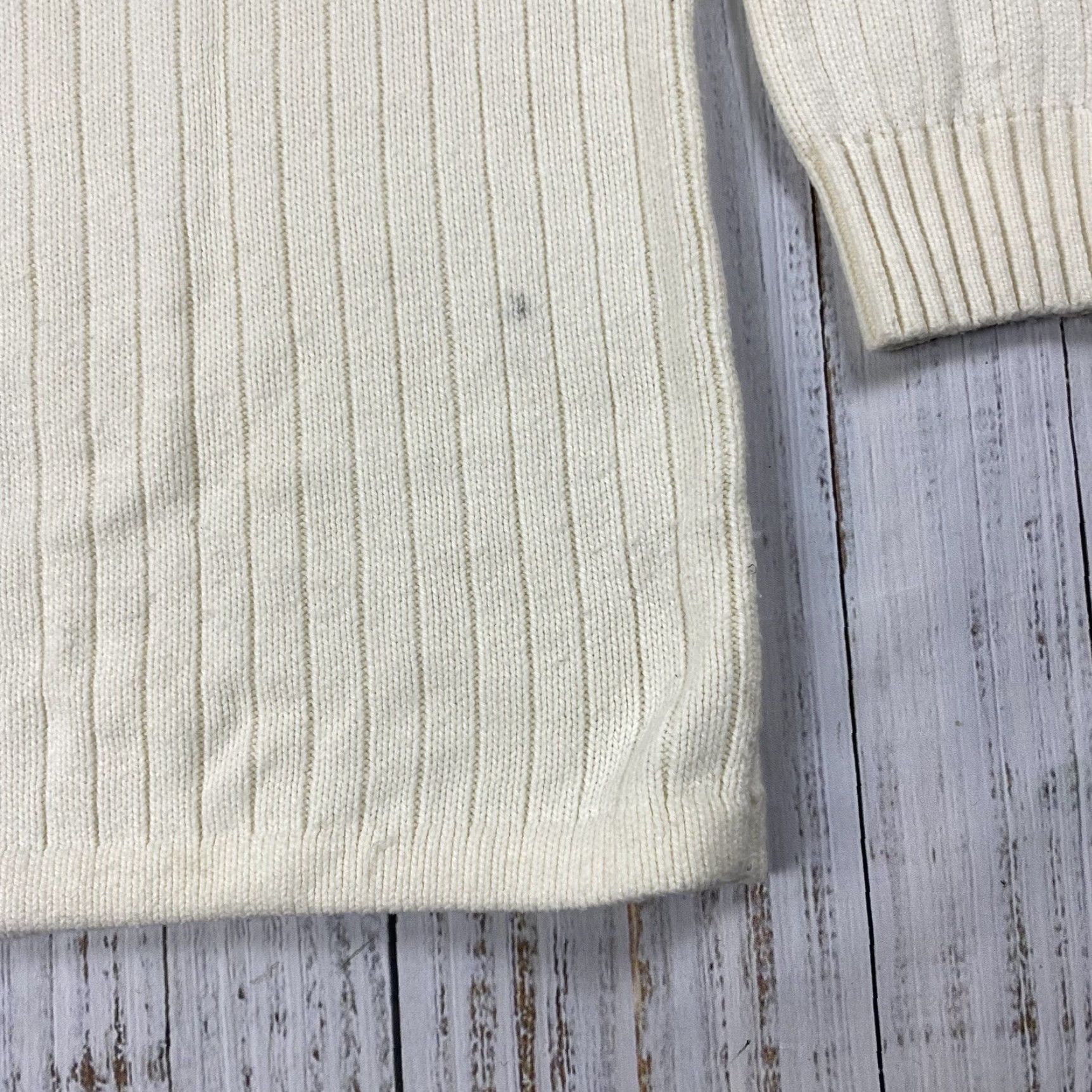 Alife VTG Y2K 90S PLATINUM LIFE BIGGIE FOX BIGGIE SWEATER IVORY CHECKERED RAPPER KNIT PULLOVER MEN XL BARE FOX BIGGIE IVORY CHECKERED 90s HIP HOP Size US XL / EU 56 / 4 - 7 Thumbnail