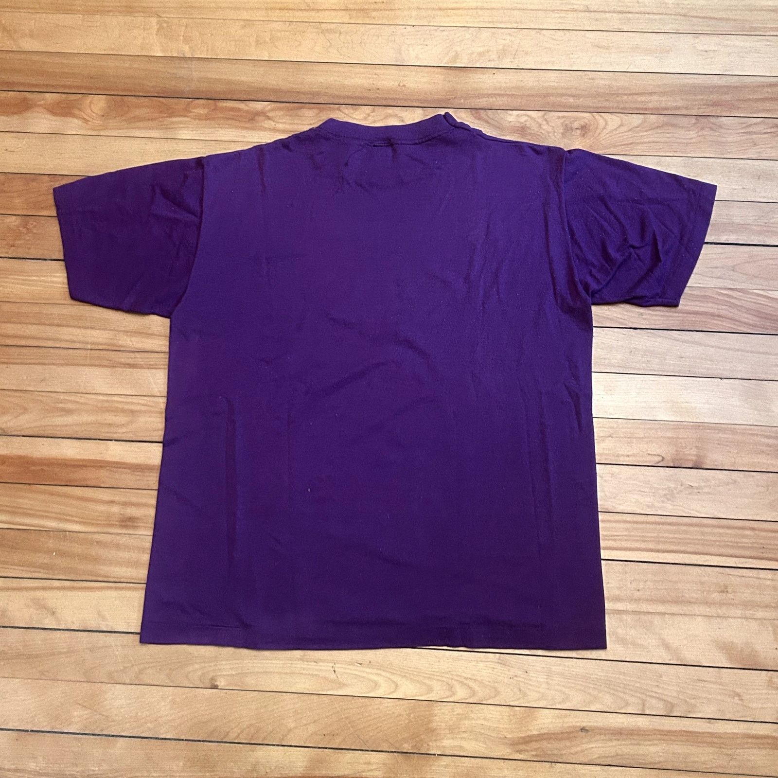 Velva Sheen × Vintage Vintage 80s The Timbers Purple T-Shirt Size US L / EU 52-54 / 3 - 4 Thumbnail