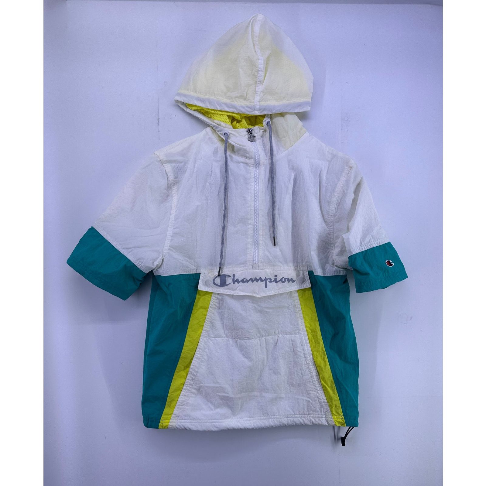 Champion Champion Men's White Hooded Sports Jacket Short Sleeve SizeS Size US S / EU 44-46 / 1 - 5 Thumbnail