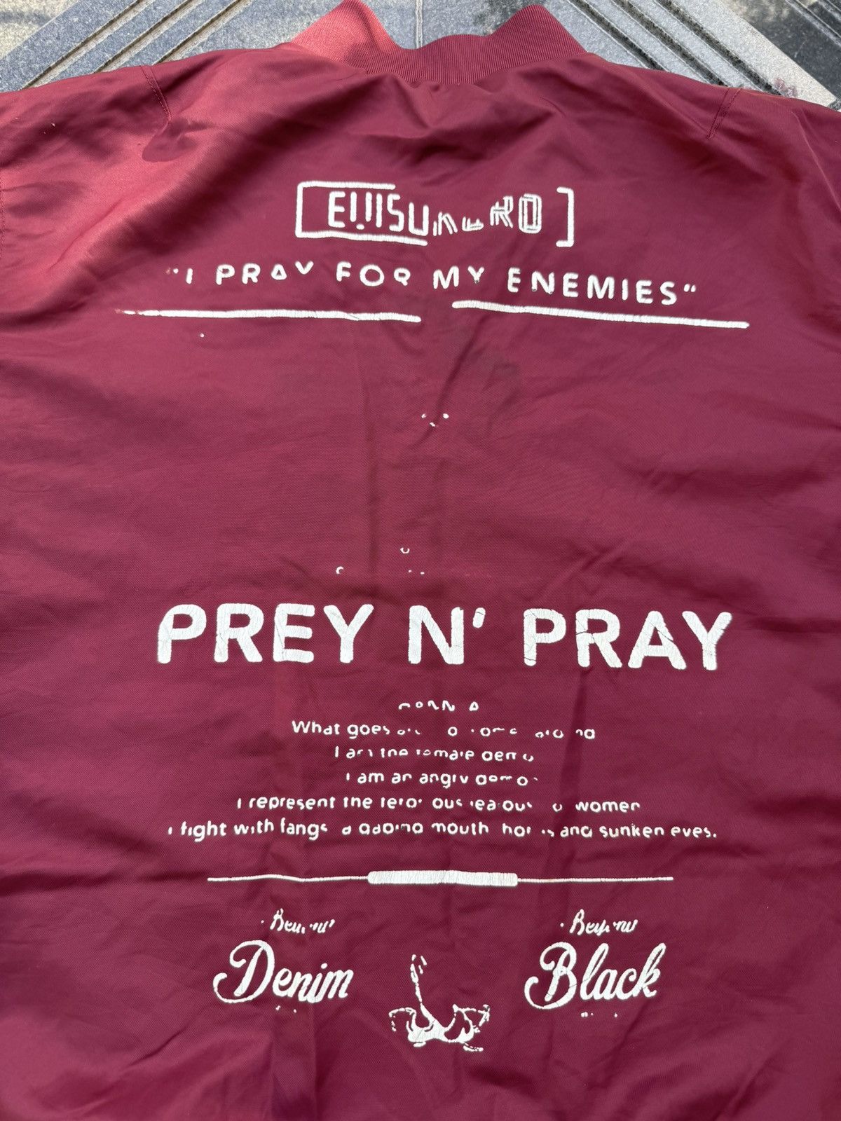 Evisu 90’s EVISU PREY N PRAY RARE MULTI BACK LOGO RETRO Y2K JACKET Size US XXL / EU 58 / 5 - 4 Thumbnail
