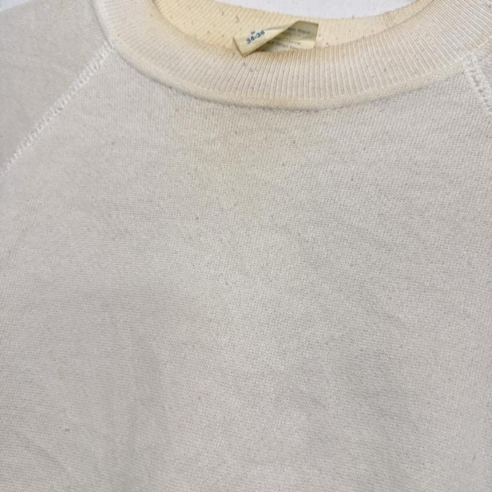 Other Thrashed 80s vintage Hanes cream blank crewneck sweatshirt Size US S / EU 44-46 / 1 - 3 Thumbnail