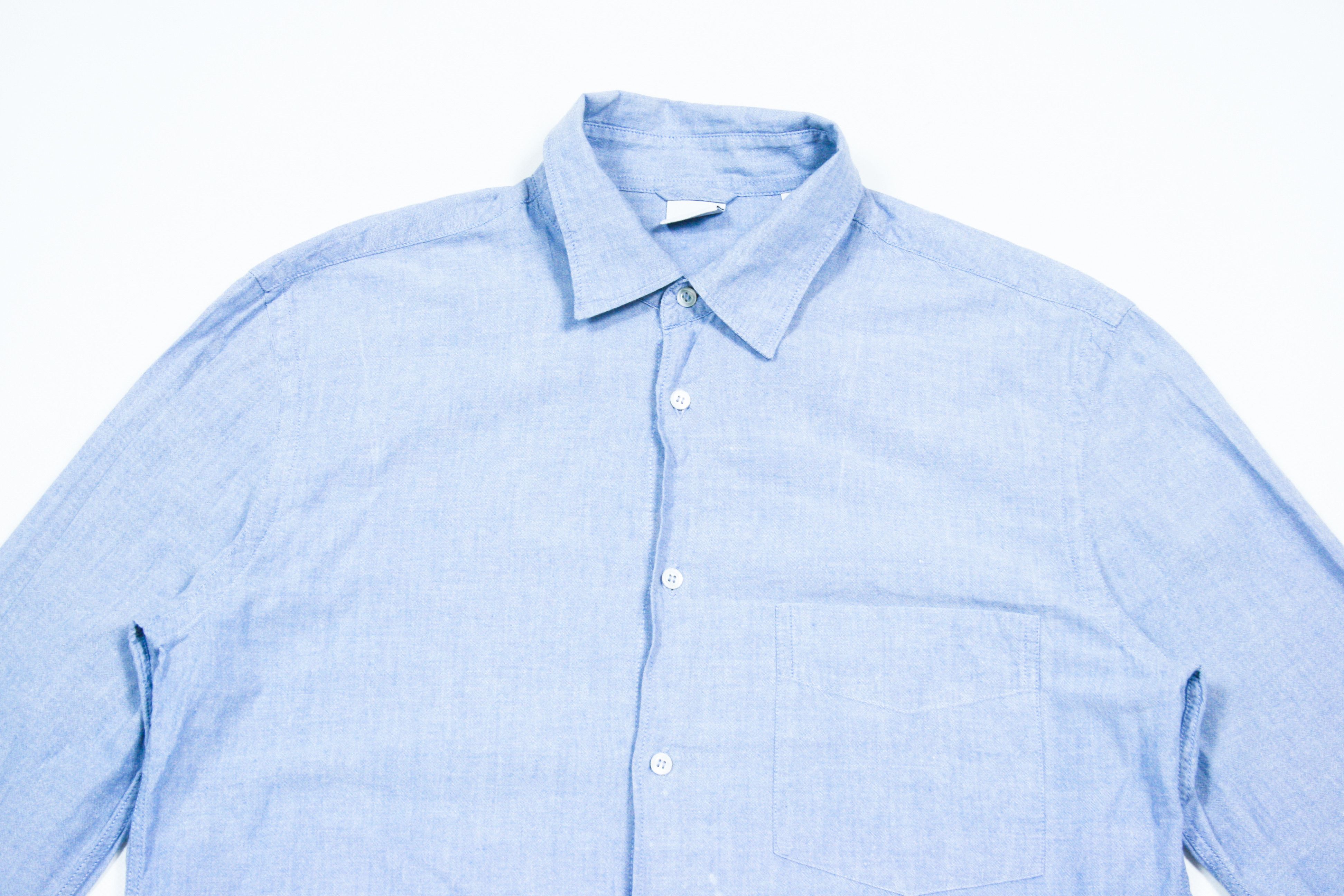 Aspesi Classic Cotton Chambray Shirt Size US M / EU 48-50 / 2 - 3 Thumbnail