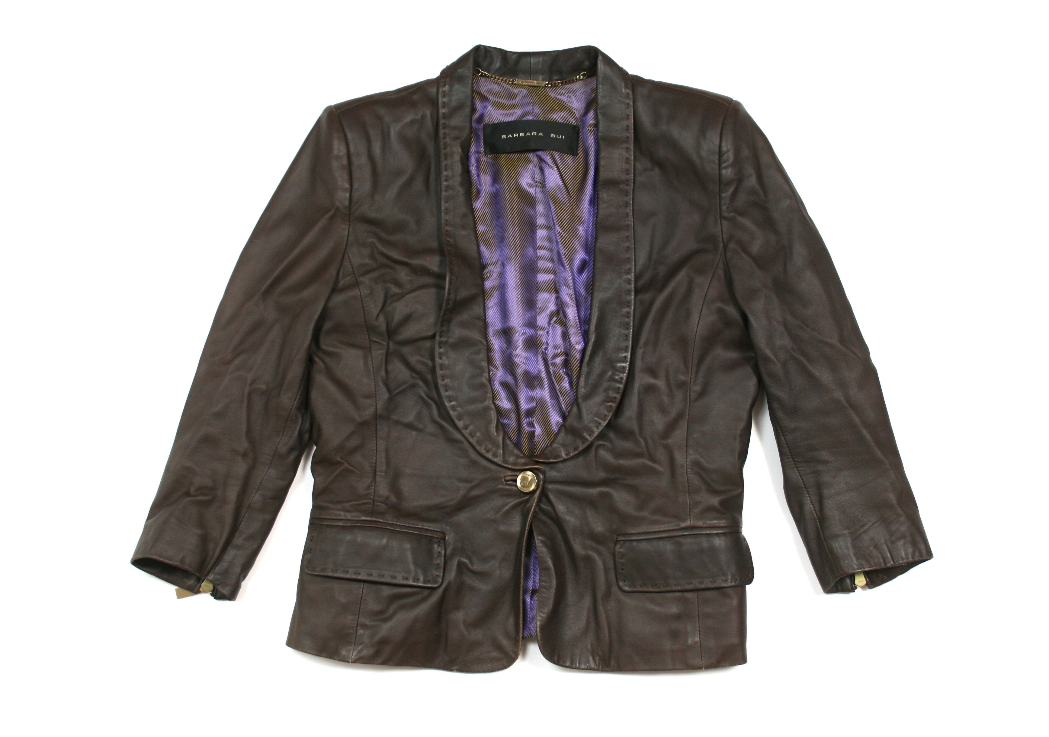 Barbara Bui Leather Blazer Size M / US 6-8 / IT 42-44 - 1 Thumbnail