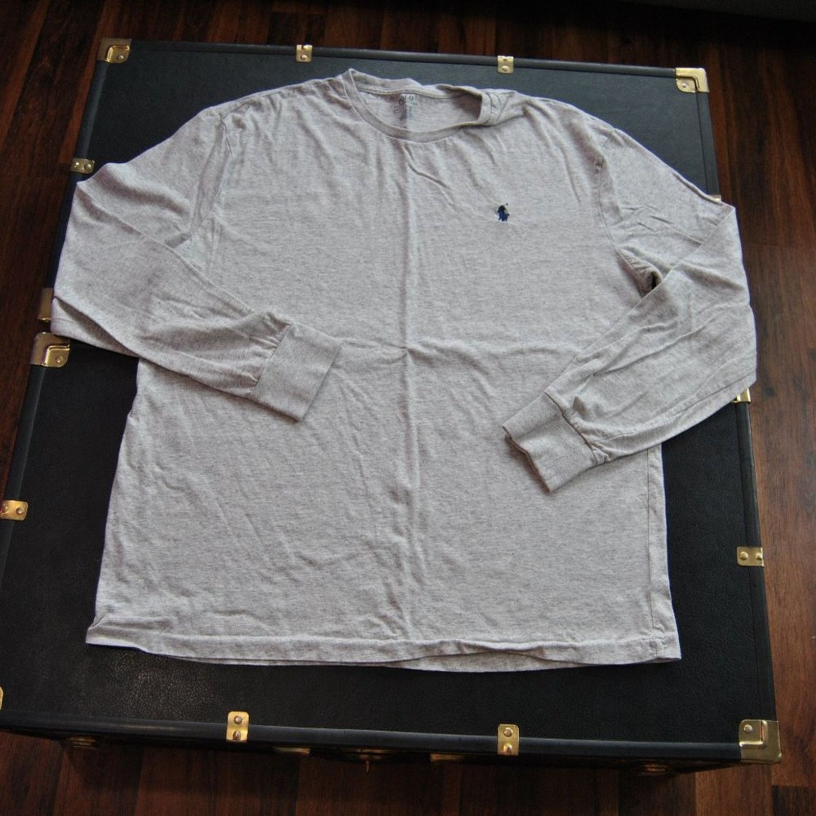 Ralph Lauren Ralph Lauren Gray with Blue Logo Long Sleeve Shirt Large Size US L / EU 52-54 / 3 - 1 Thumbnail