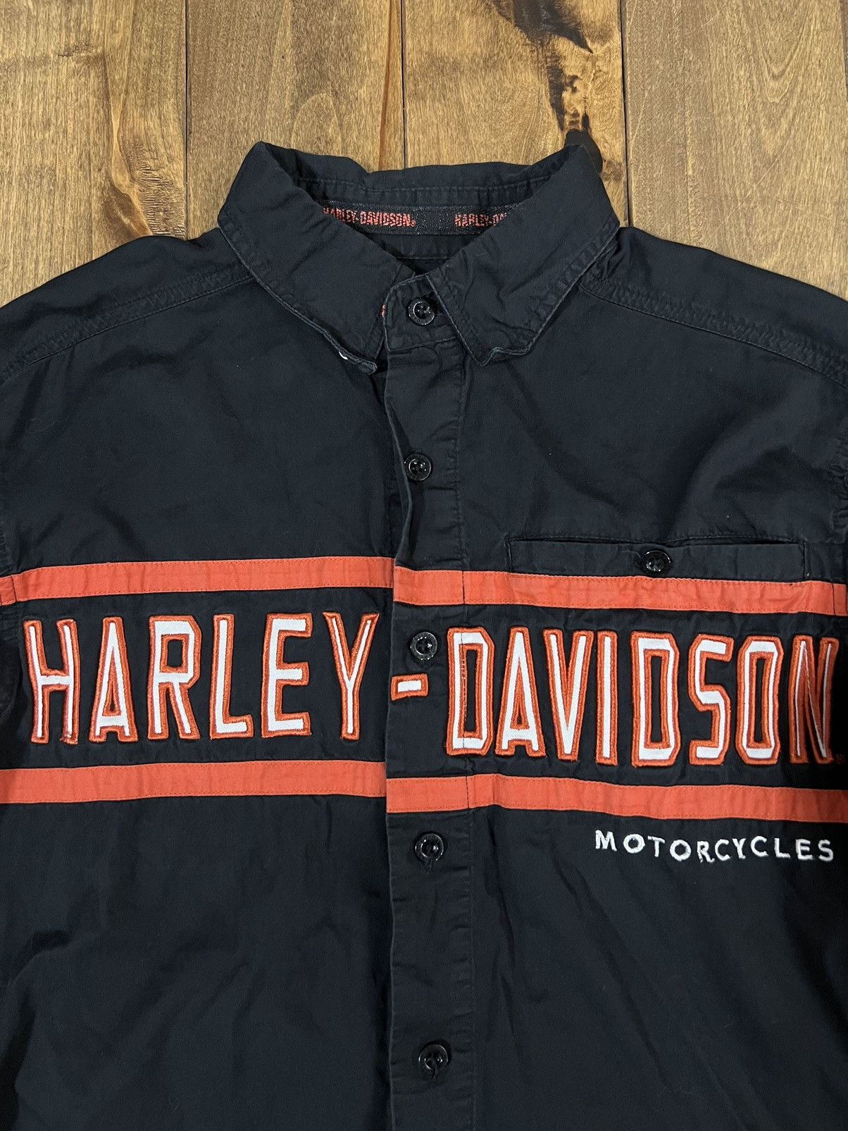 Harley Davidson × Vintage Vintage Harley Davidson Button up Shirt Size US S / EU 44-46 / 1 - 7 Thumbnail