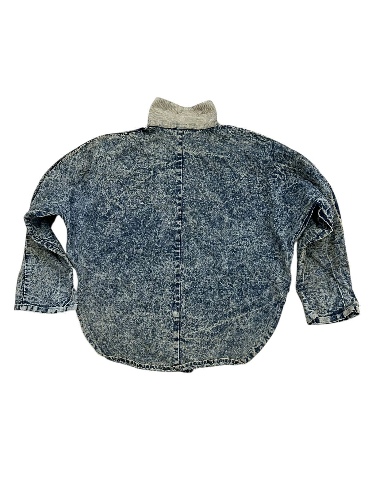 Le Grande Bleu (L.G.B.) Vintage Hot Things 90s Acid Wash Clawn Marks Corduroy Collar Size US L / EU 52-54 / 3 - 11 Thumbnail