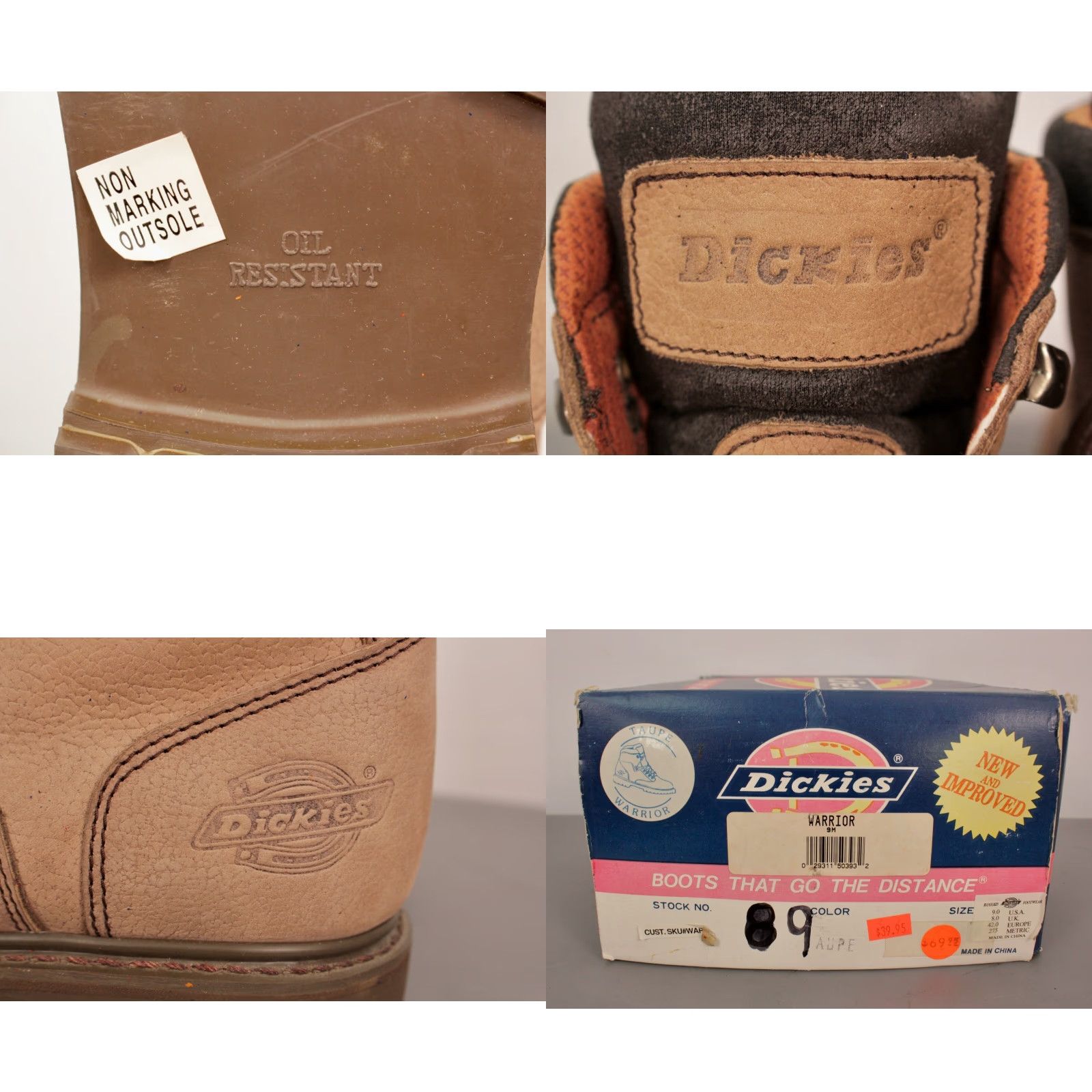 Dickies VTG Dickies Hunting Boots Boots 9 Mens 90s Outdoor Leather Beige Classic Outdoor Work Boots 1990s"} Size US 9 / EU 42 - 8 Thumbnail