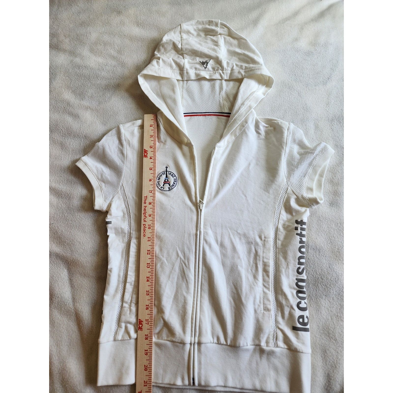 Le Coq Sportif Le Coq Sportif Short Sleeve Full Zip Hoodie Jacket White S Size S / US 4 / IT 40 - 6 Thumbnail