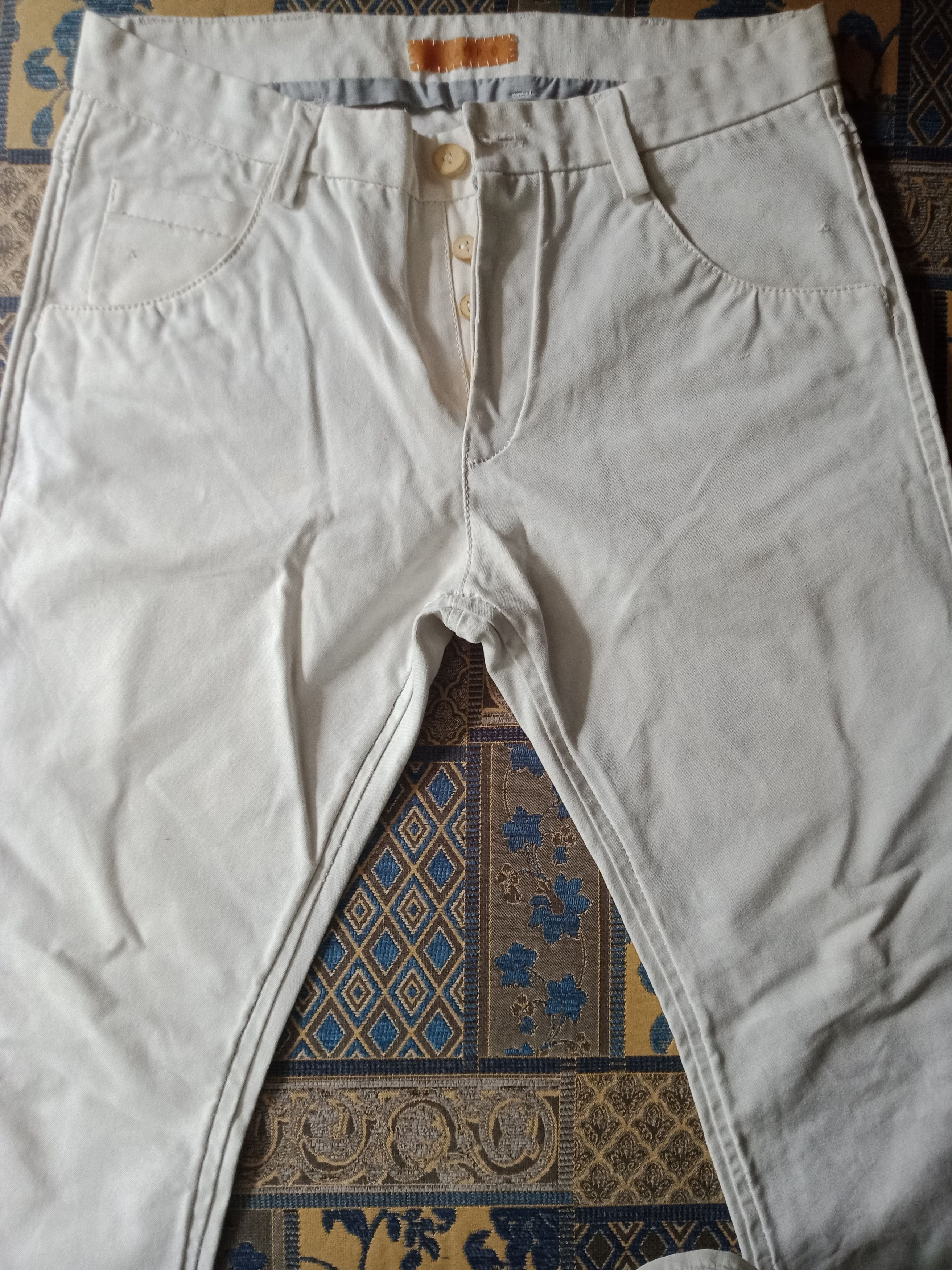 Layer-0 A rare white Layer-0 cotton canvas pants! Size US 34 / EU 50 - 1 Thumbnail