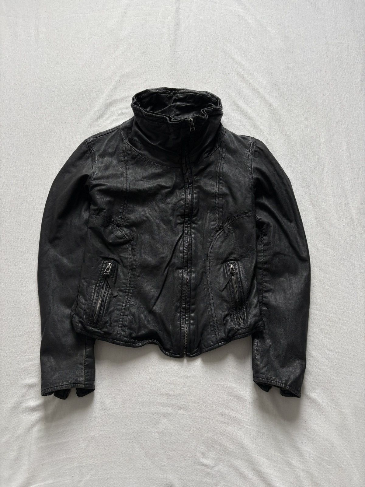 Vintage Vintage Avant Garde women leather jacket opium cyber y2k