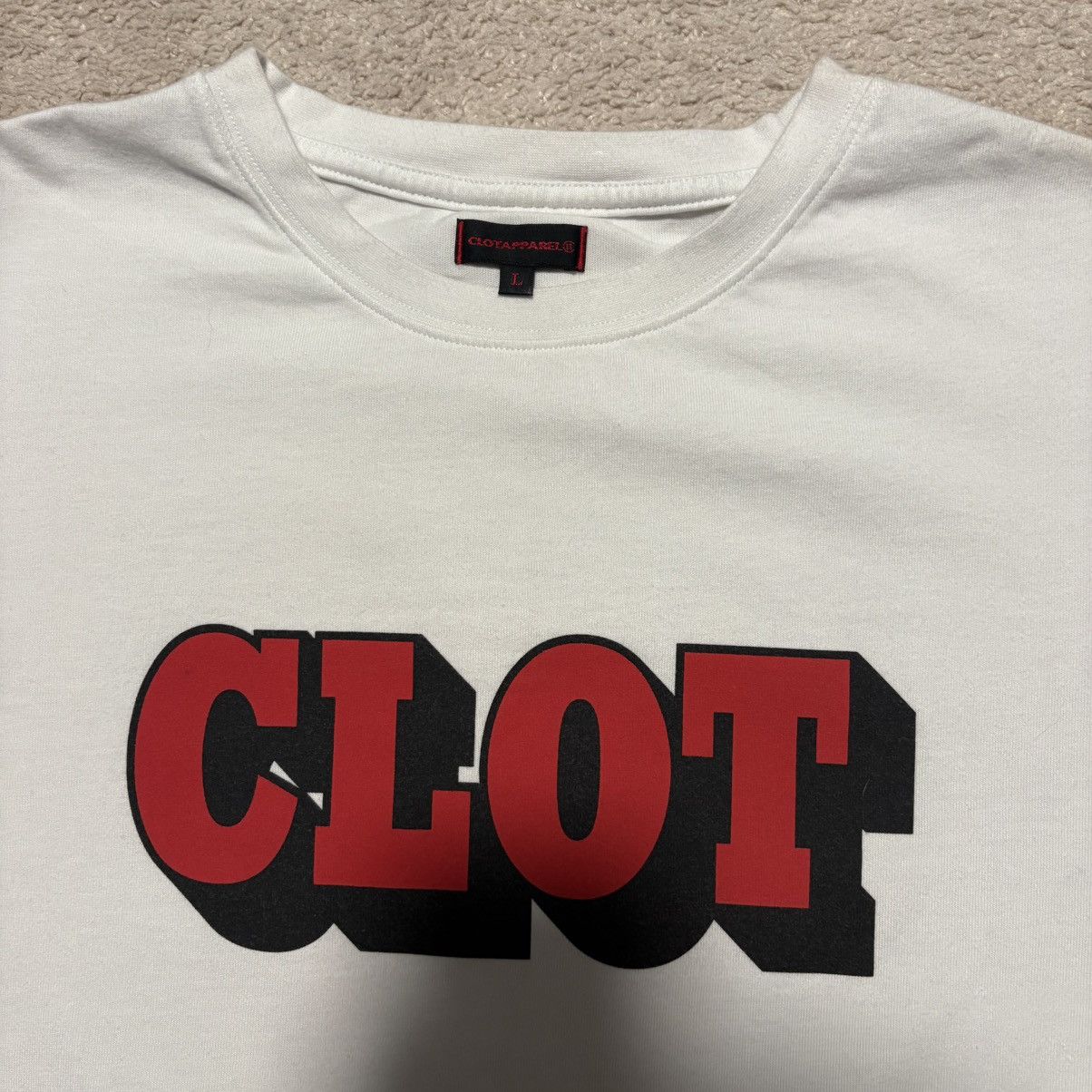 CLOT CLOT CLOT LOGO streetwear asian brand tee shirt size L Size US L / EU 52-54 / 3 - 3 Thumbnail
